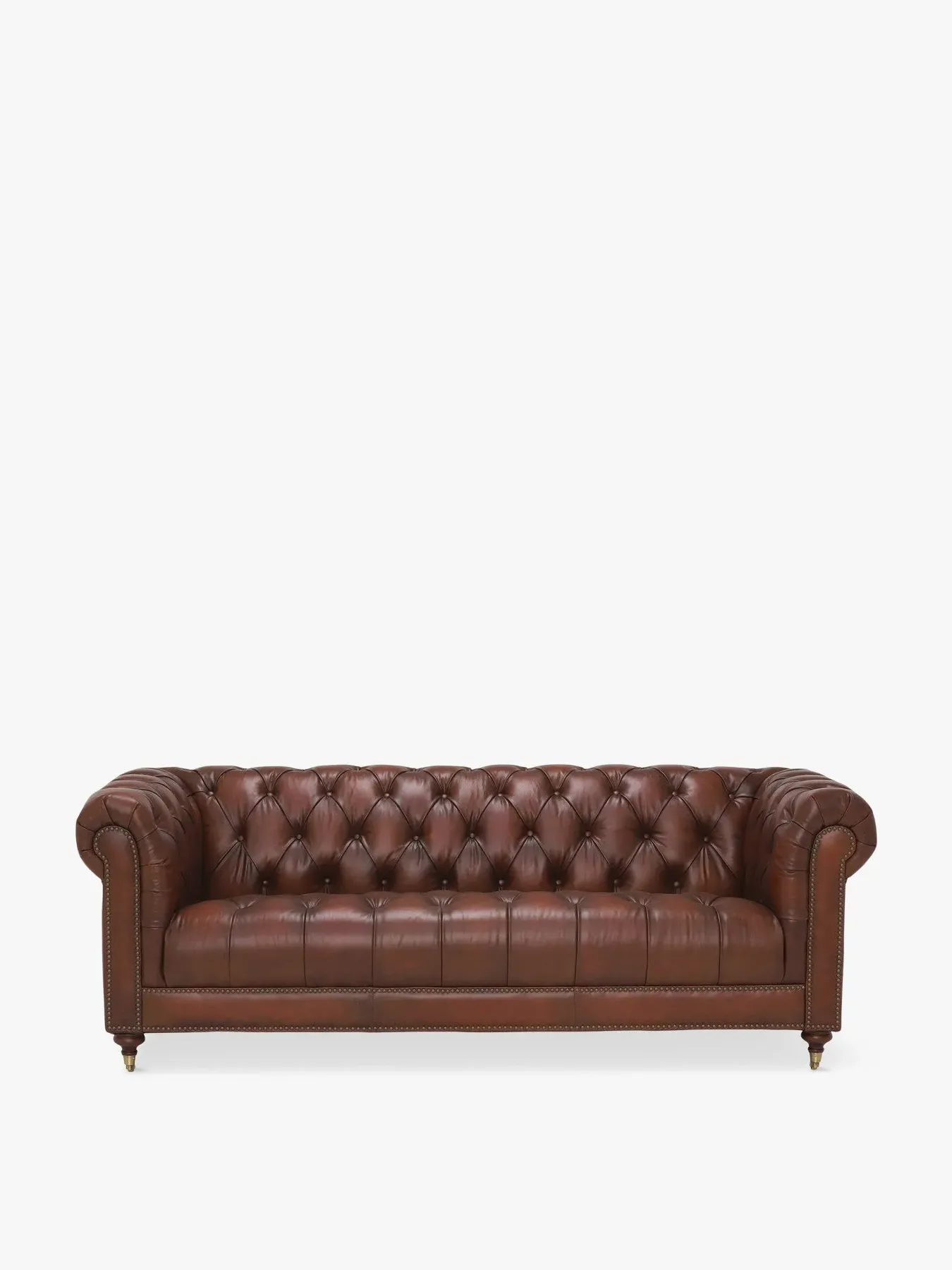 3.5-Seater Chesterfield Sofa - Vintage Tabac, Leather image