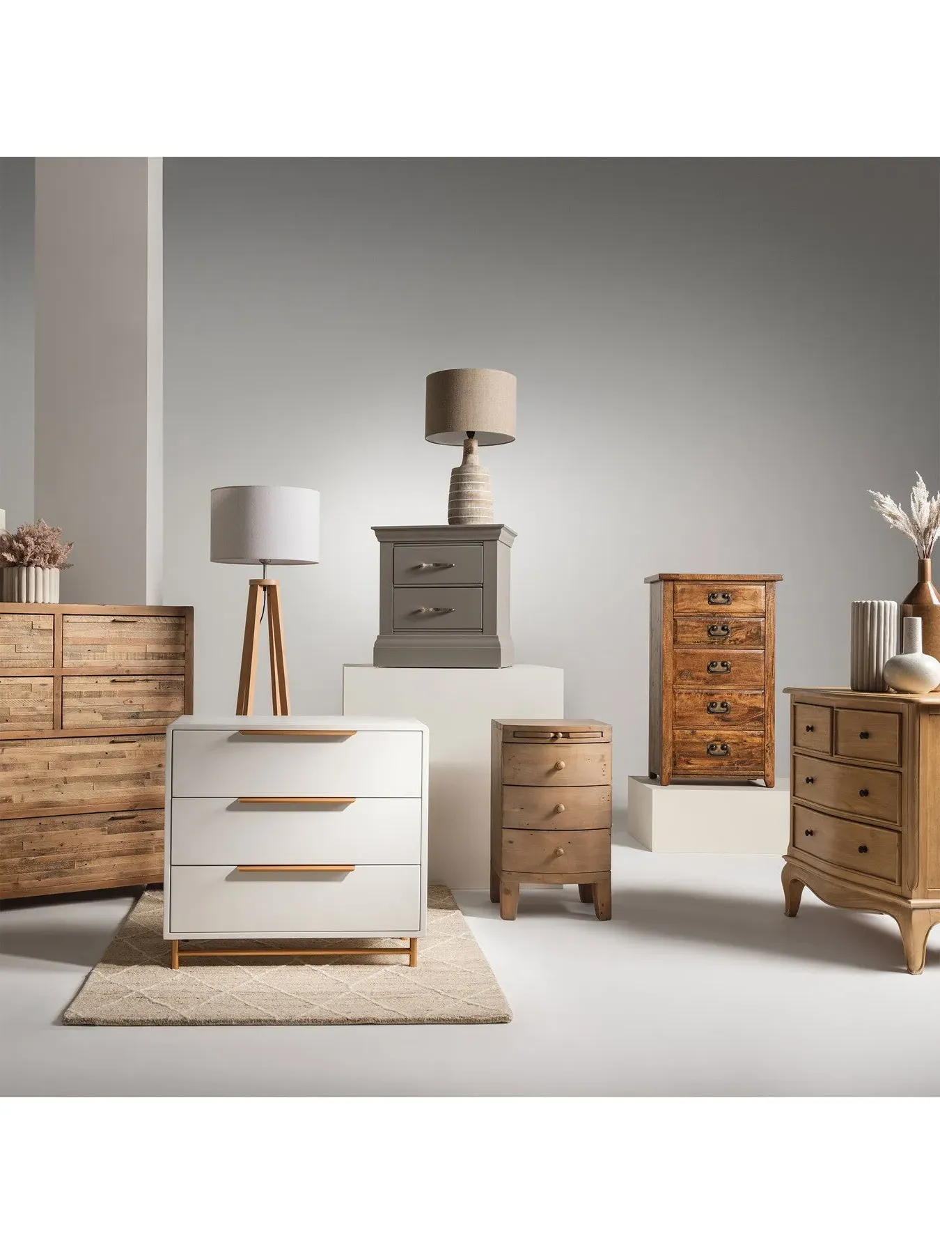 4-Drawer Chest French Style - Neutral, Wood