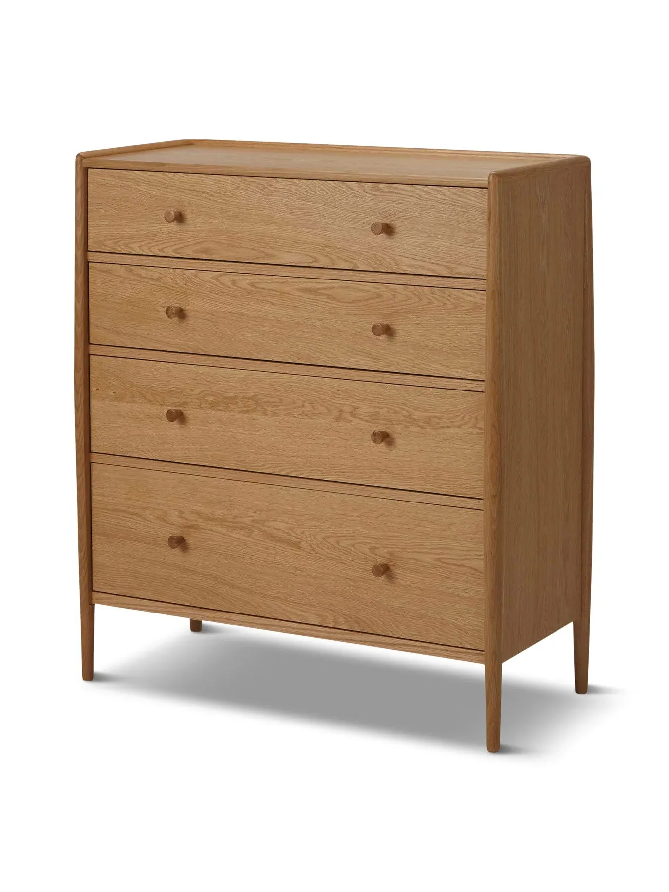 4-Drawer Chest with Dovetail Joints - Oak image