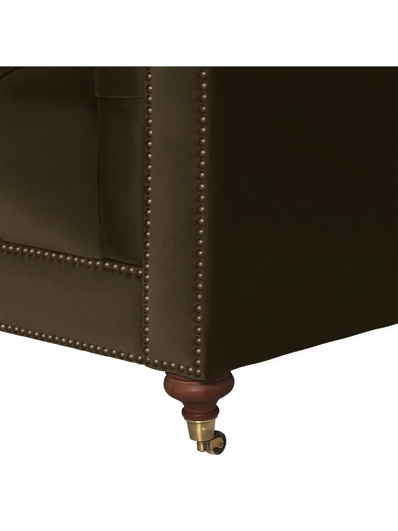 4-Seater Chesterfield Sofa - Green, Velvet