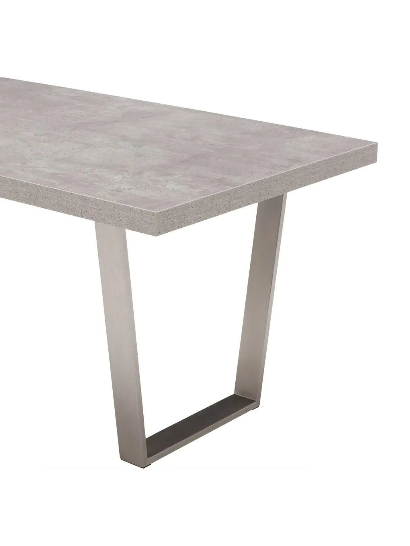 4-Seater Dining Table Concrete Effect - Grey