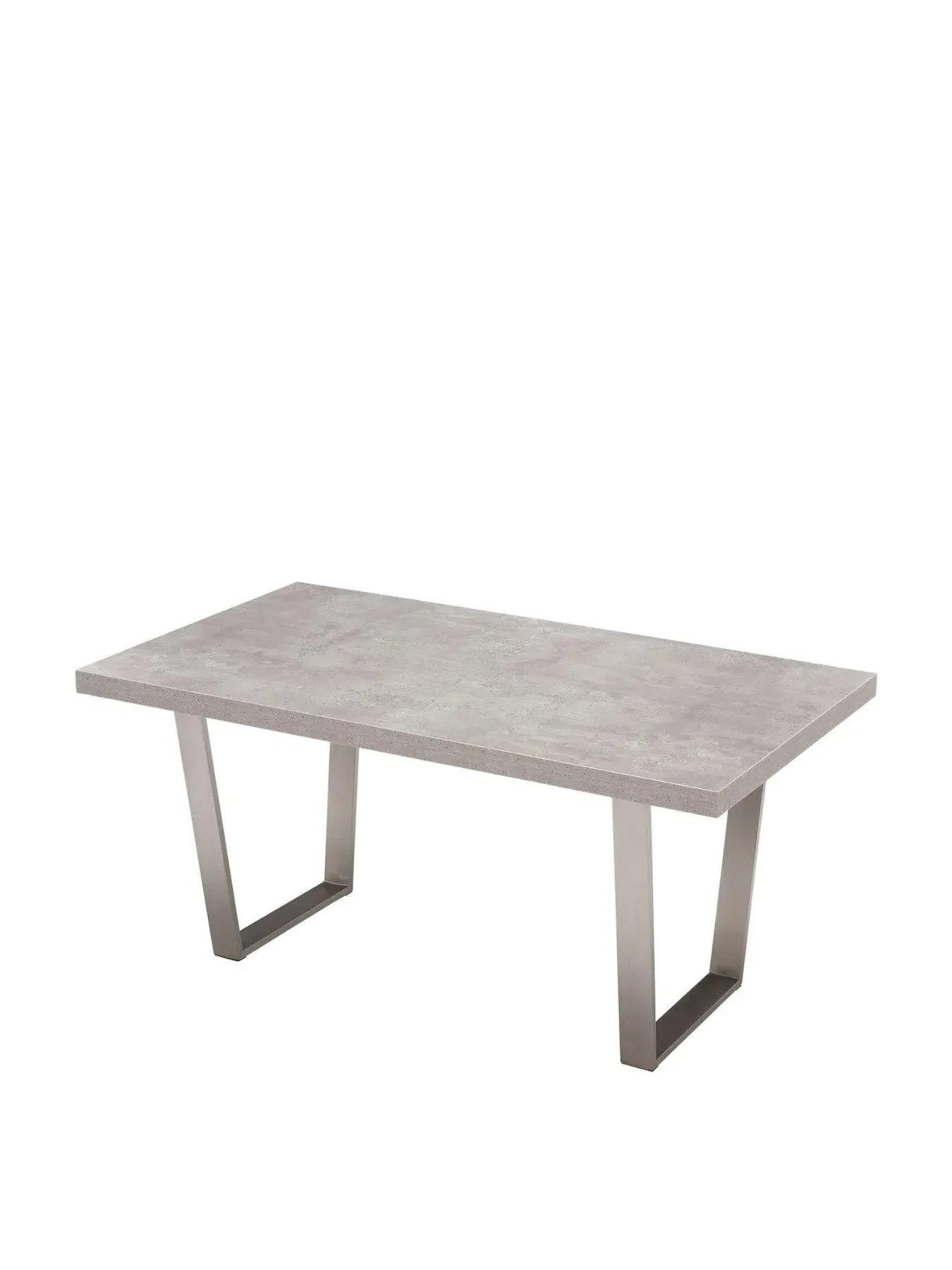 4-Seater Dining Table Concrete Effect - Grey
