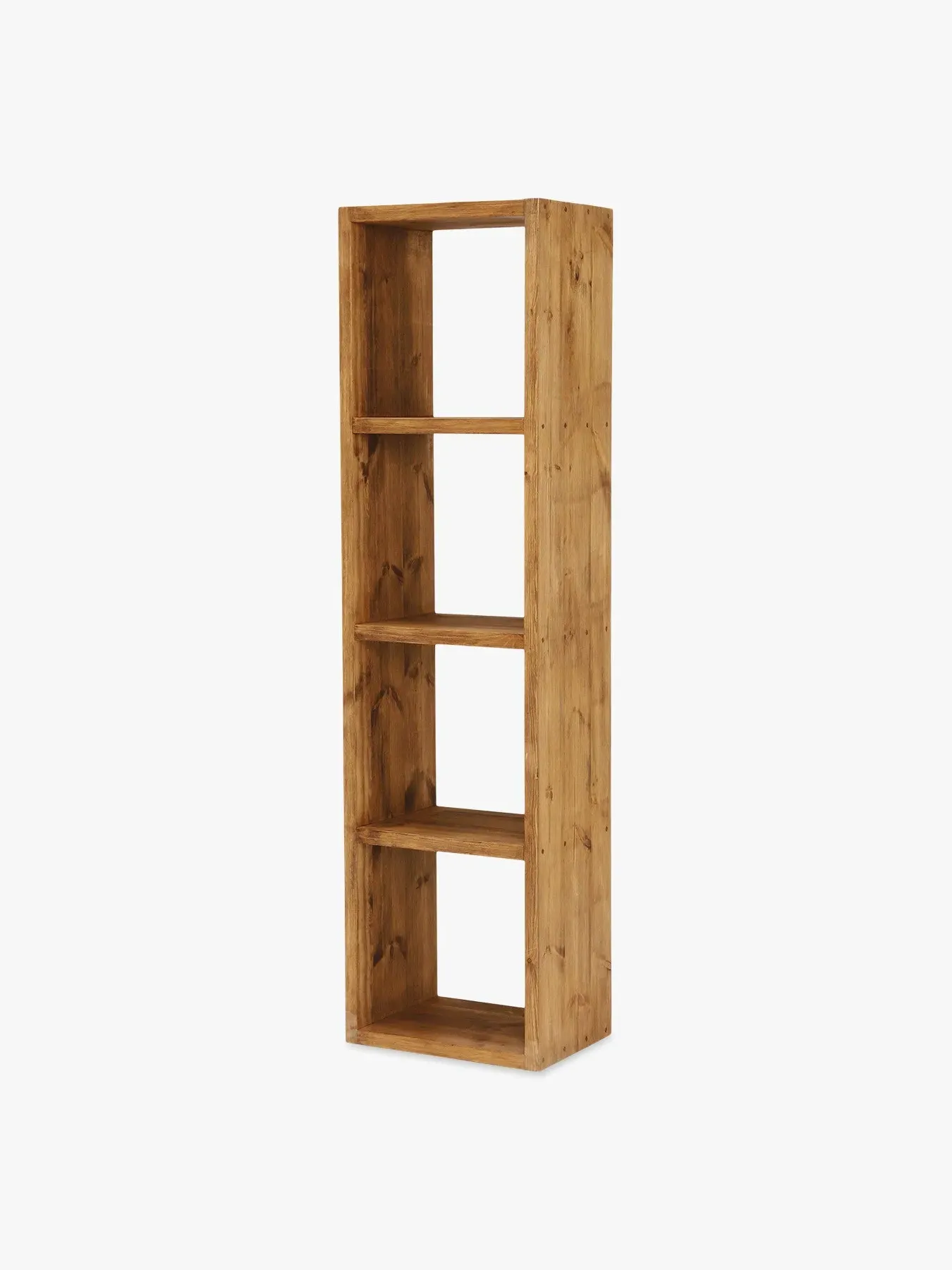 4-Section Storage Cube - Brown, Reclaimed Wood image