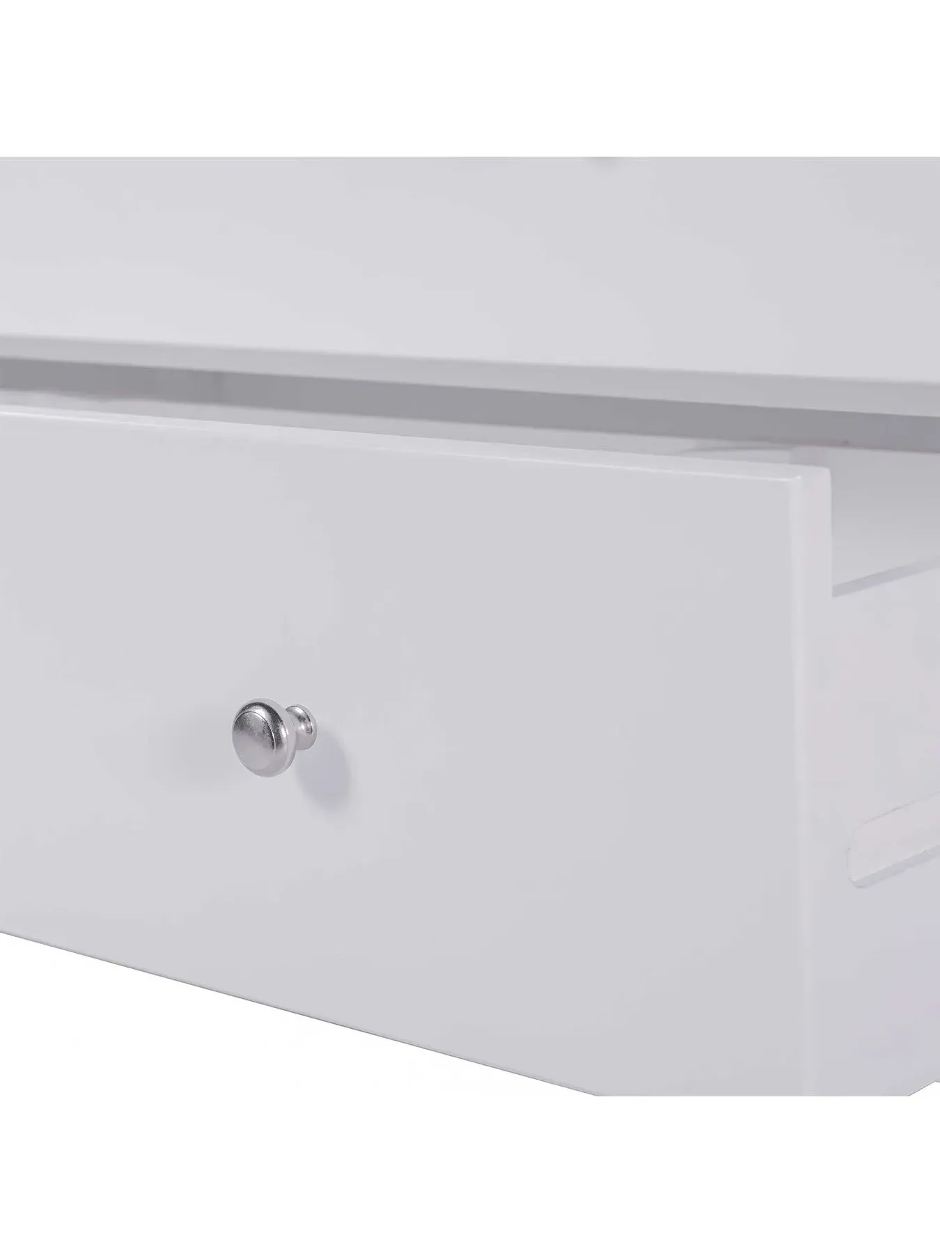5-Drawer Chest of Drawers - White, Acacia Wood