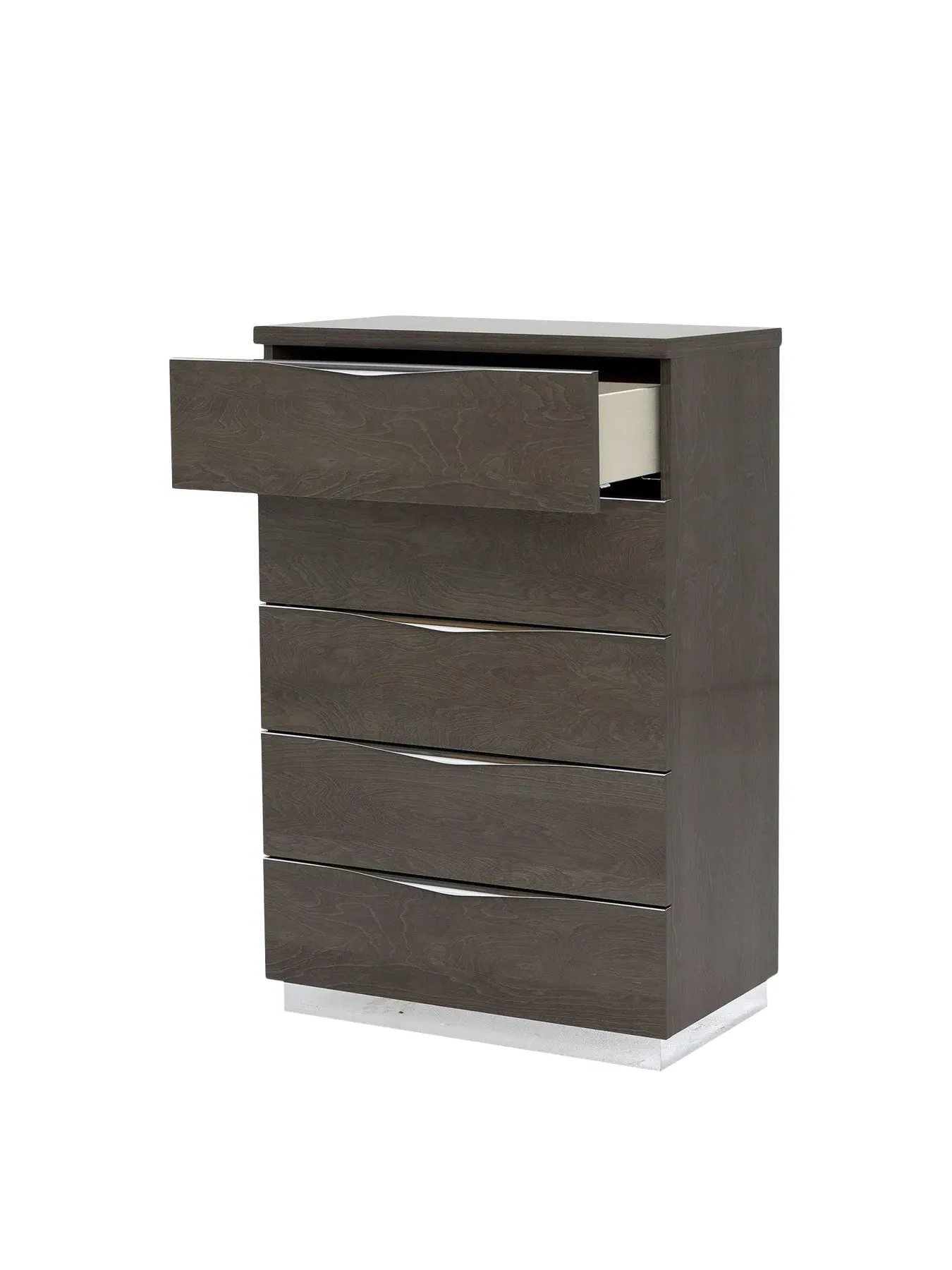 5-Drawer Tallboy Chest - Grey