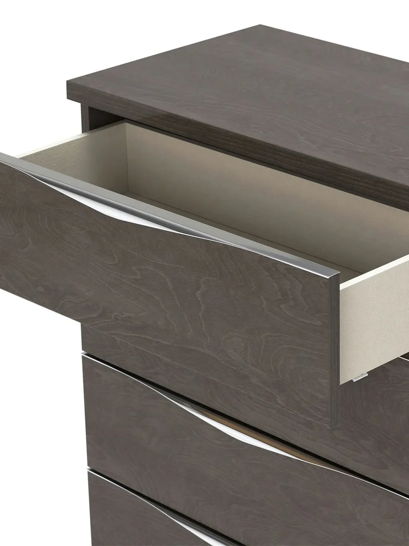 5-Drawer Tallboy Chest - Grey