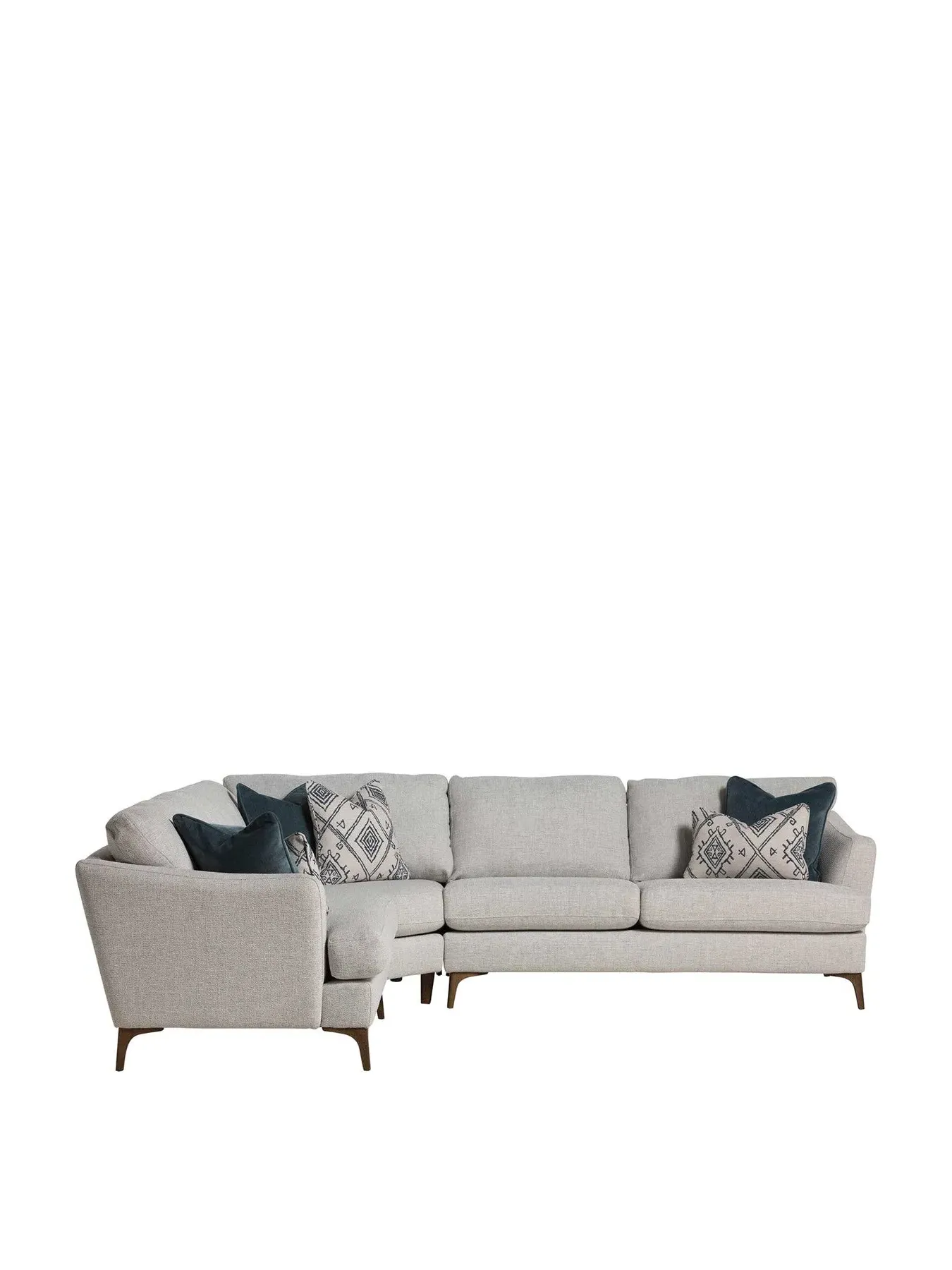 5-Seater Corner Sofa Left Hand - Neutral, Fabric