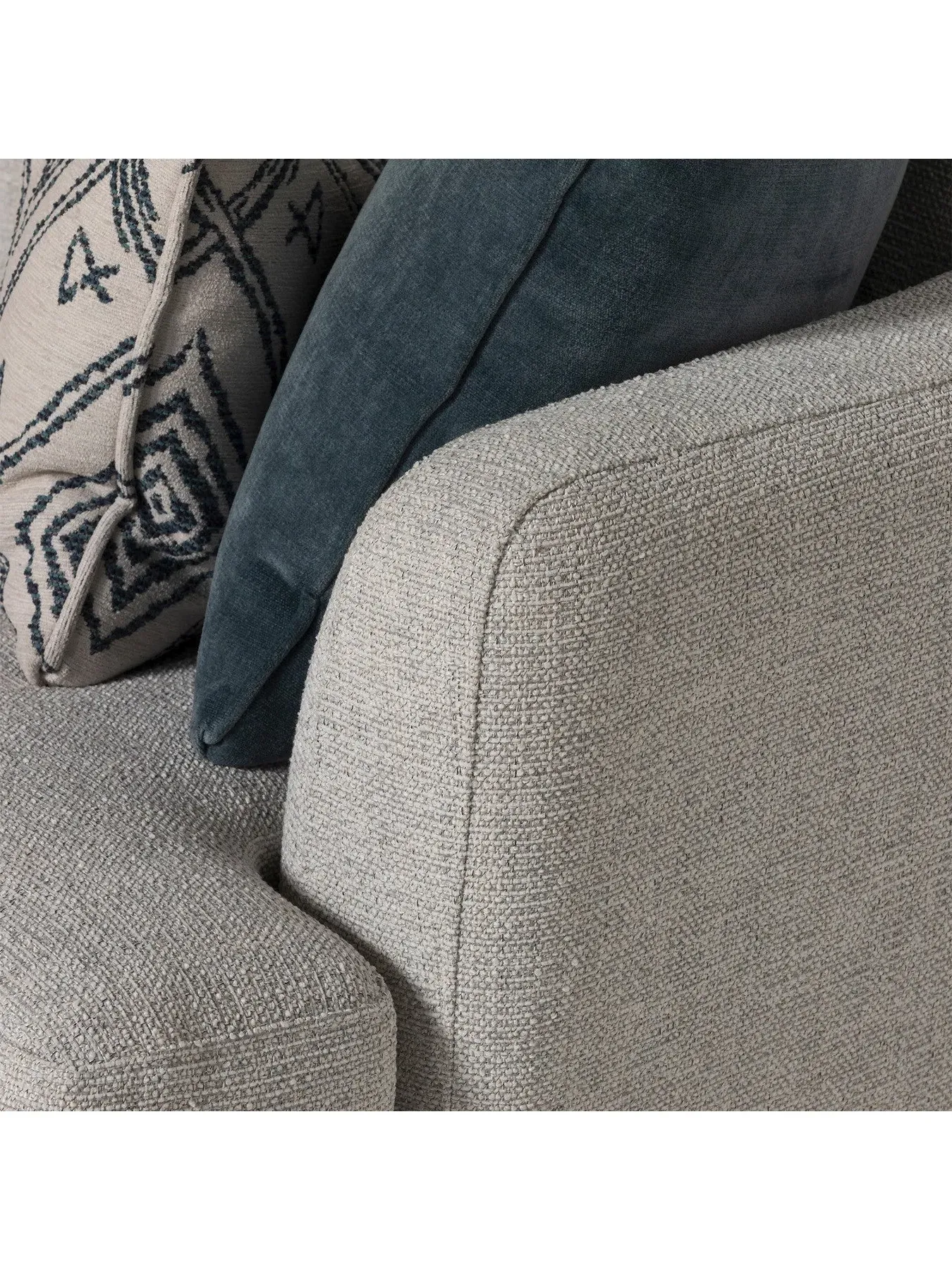 5-Seater Corner Sofa Left Hand - Neutral, Fabric