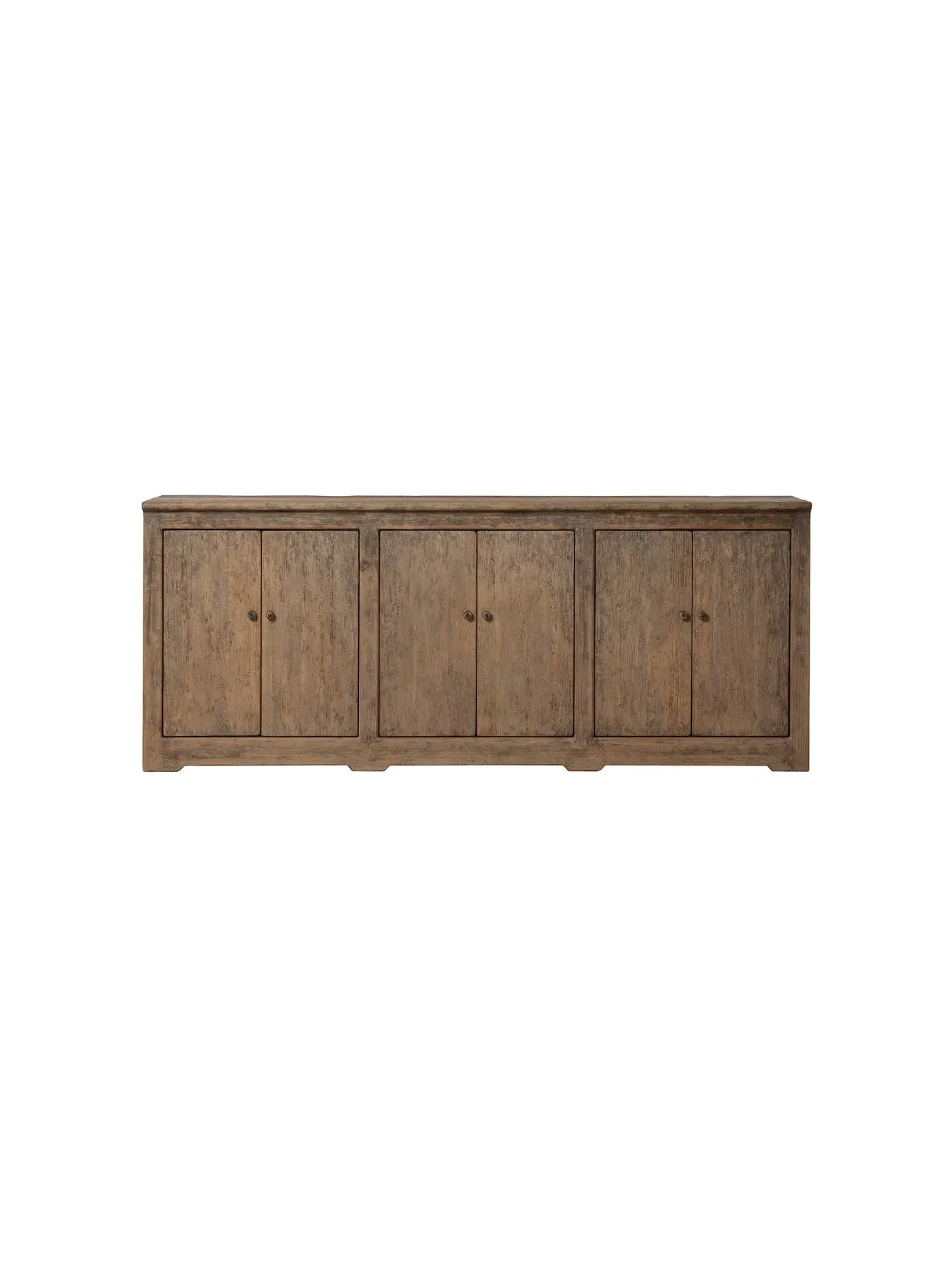 6-Door Cabinet with Storage - Brown, Pine Wood
