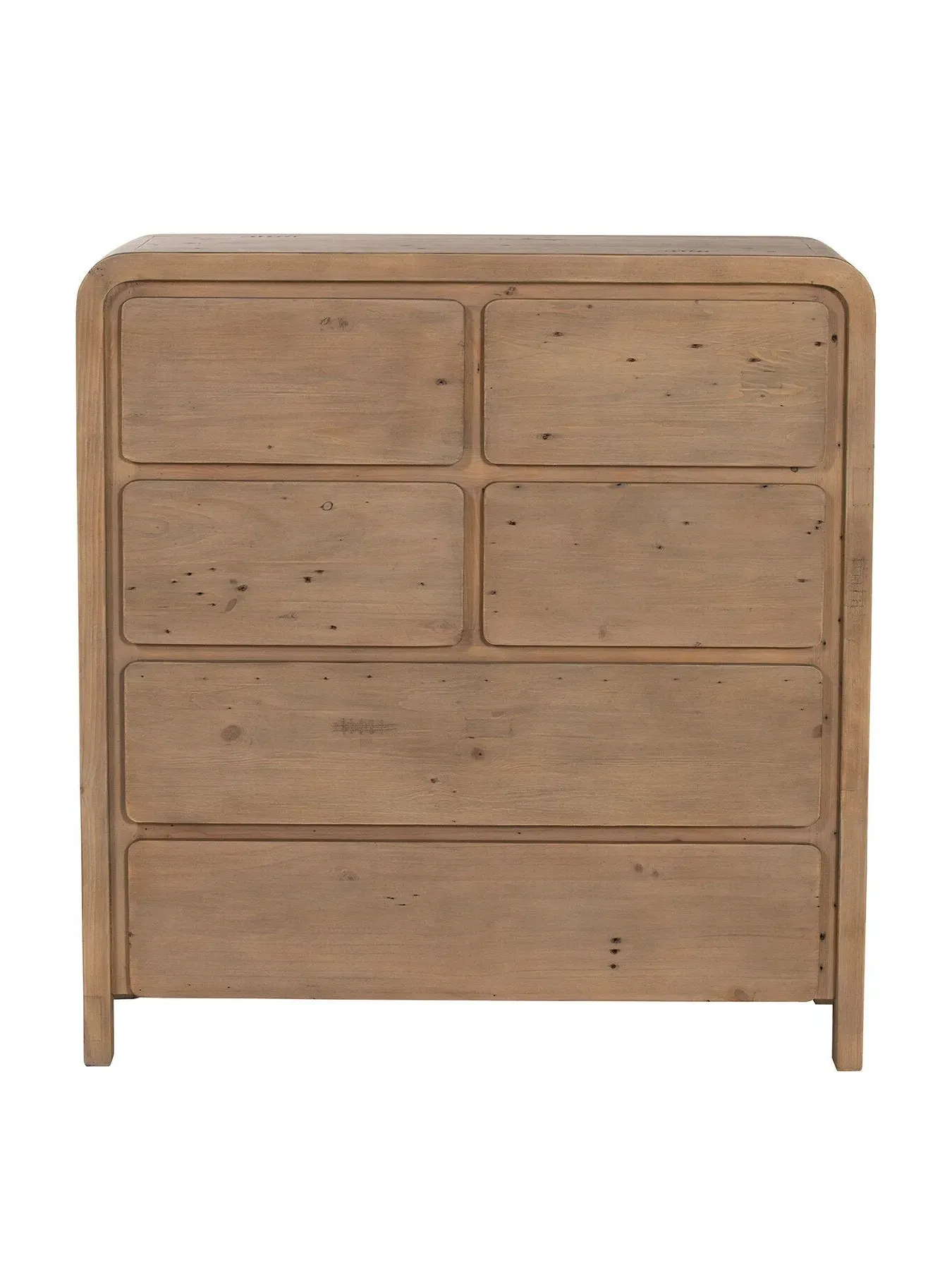 6-Drawer Tall Boy Chest - Brown, Reclaimed Wood