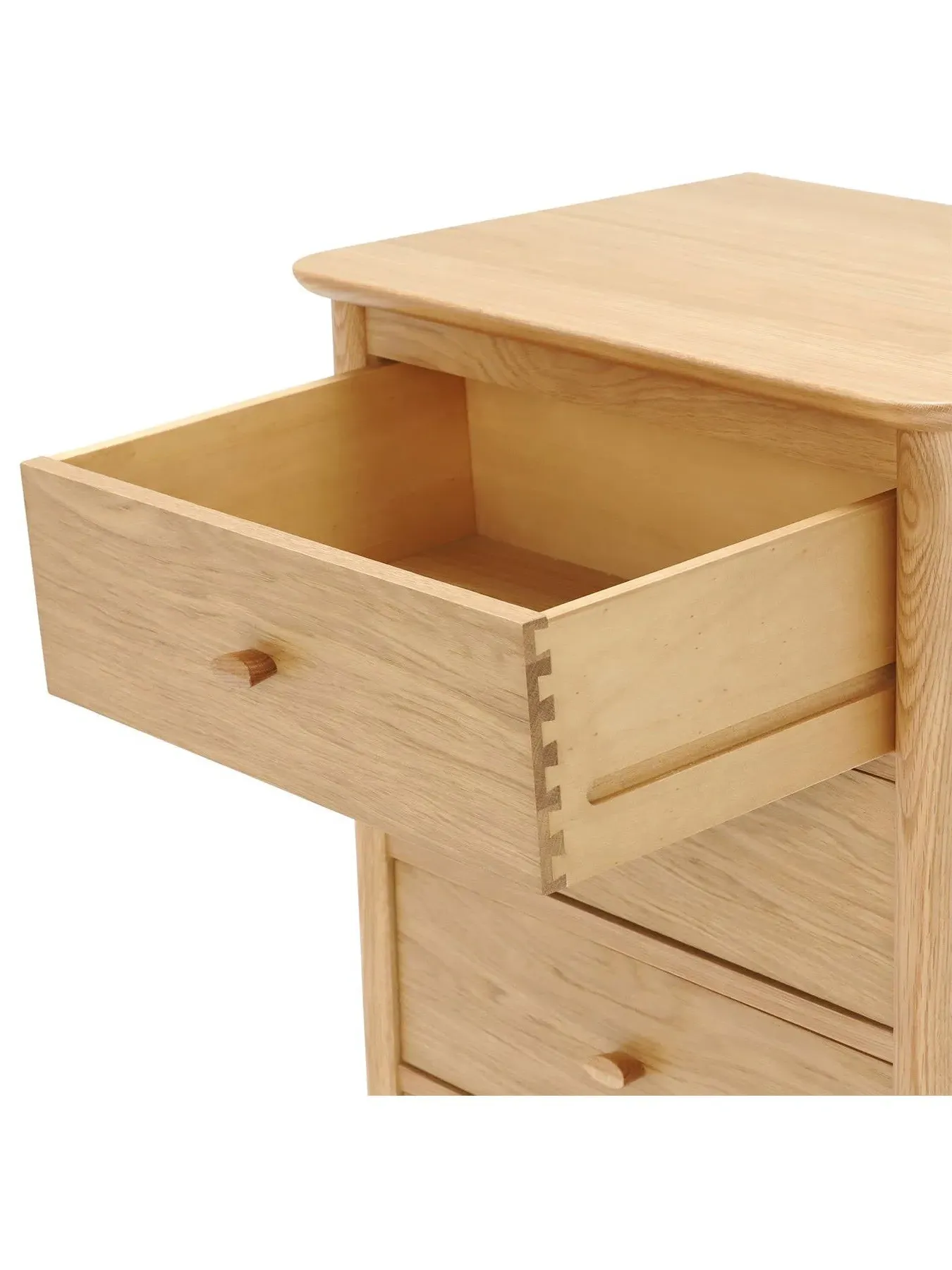 6-Drawer Tall Chest - Brown, Oak Wood