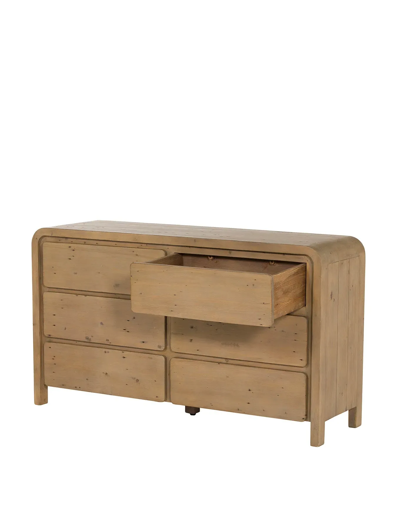 6 Drawer Wide Dresser - Brown, Reclaimed Wood
