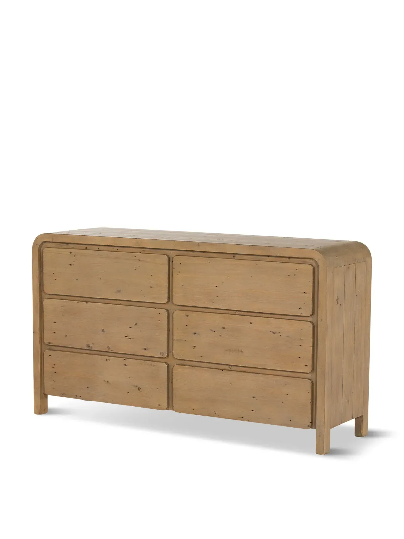 6 Drawer Wide Dresser - Brown, Reclaimed Wood image