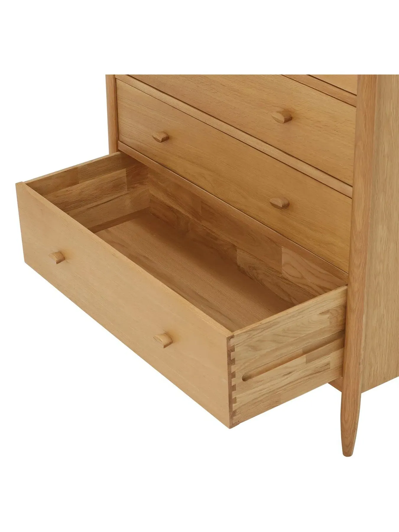 7-Drawer Tall Wide Chest - Neutral, Oak Wood