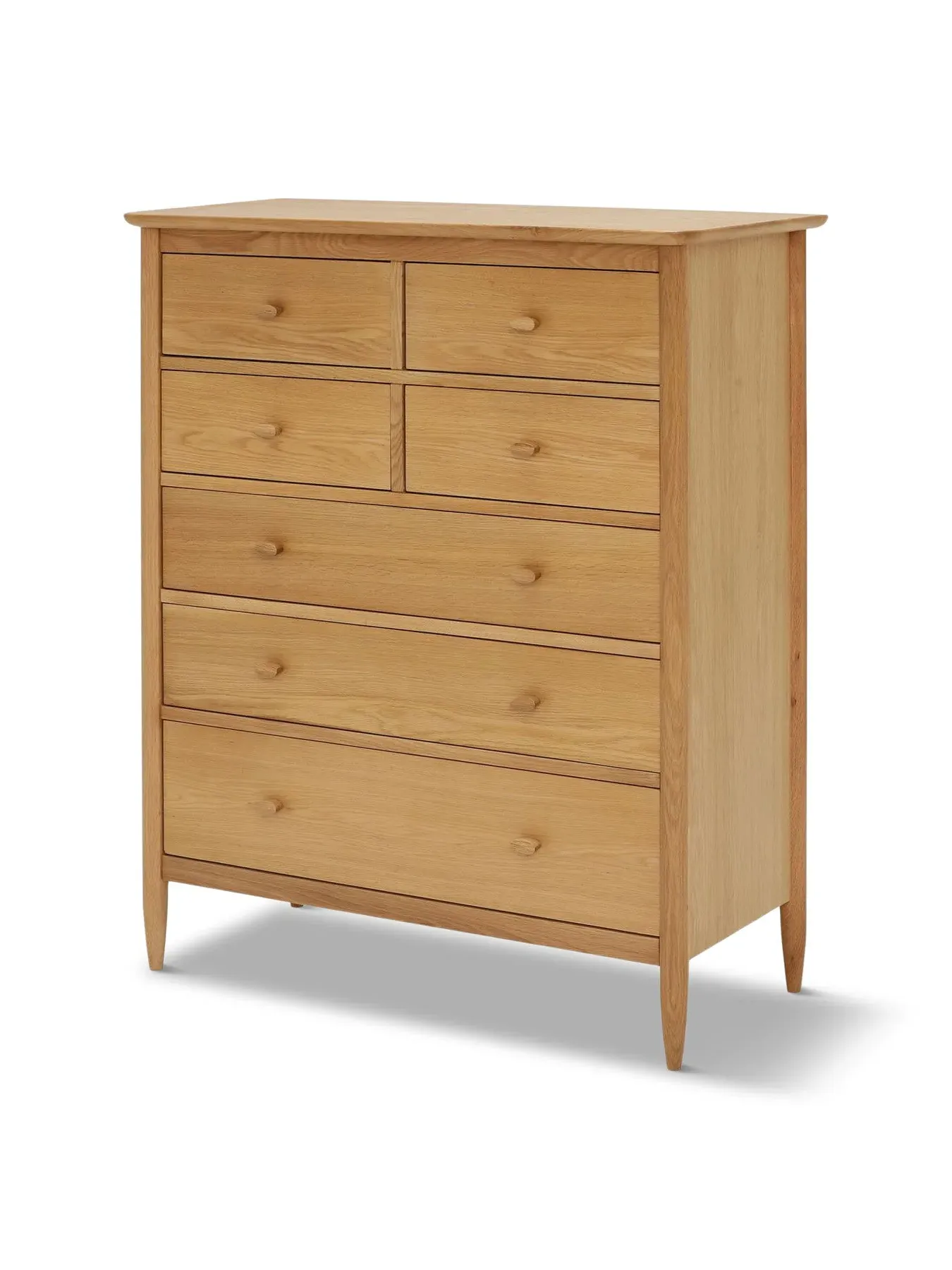 7-Drawer Tall Wide Chest - Neutral, Oak Wood image