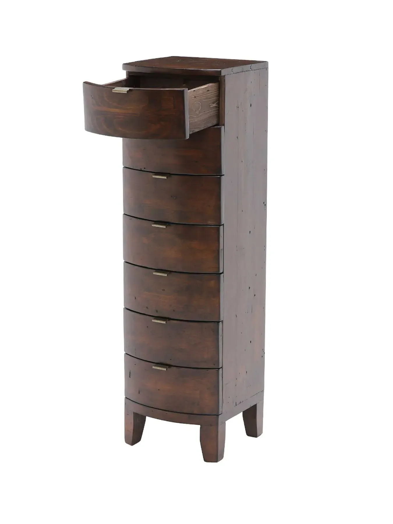 7-Drawer Tallboy Storage - Chestnut, Reclaimed Wood