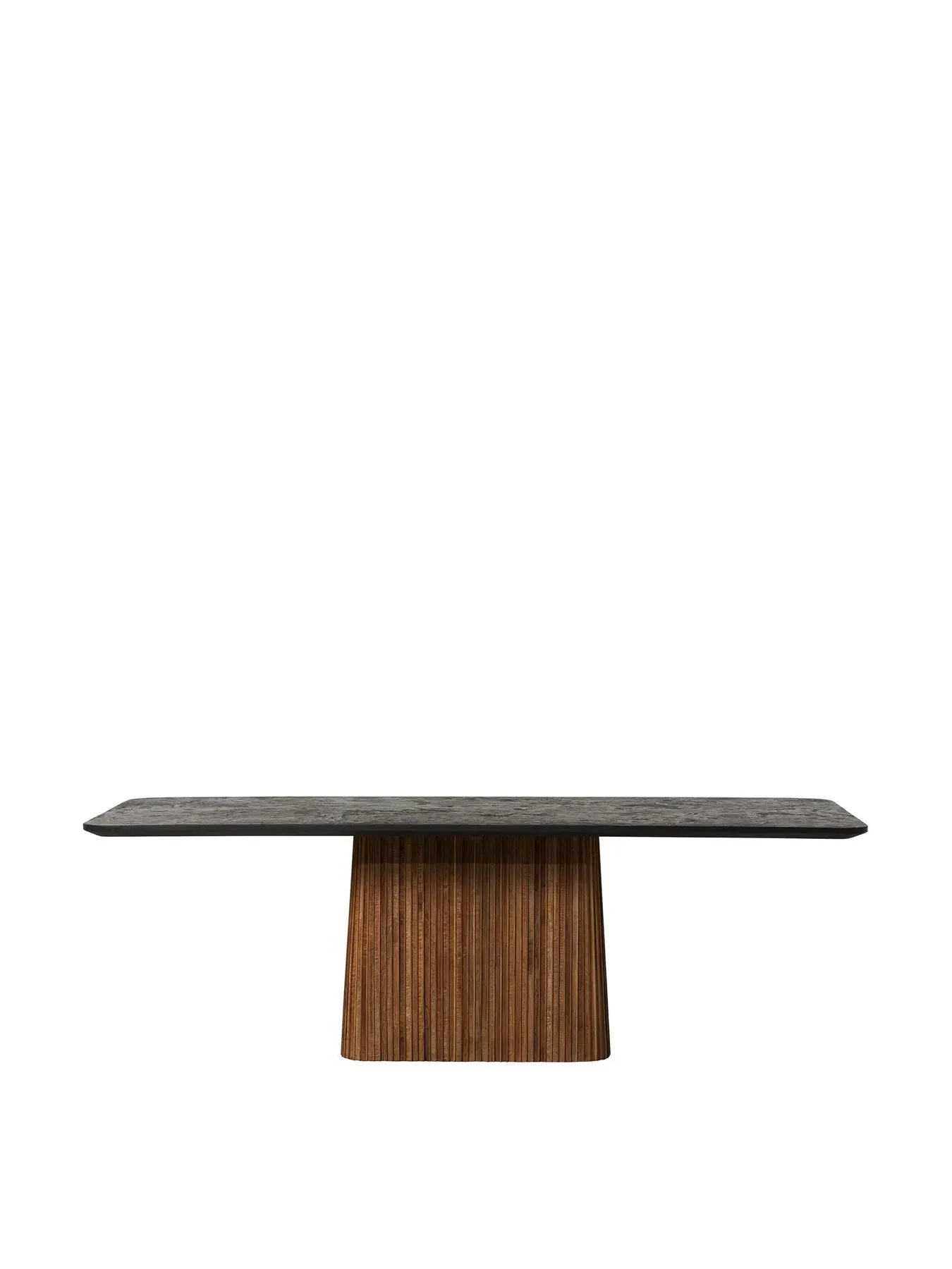 8-Seater Pedestal Dining Table - Brown, Teak Wood
