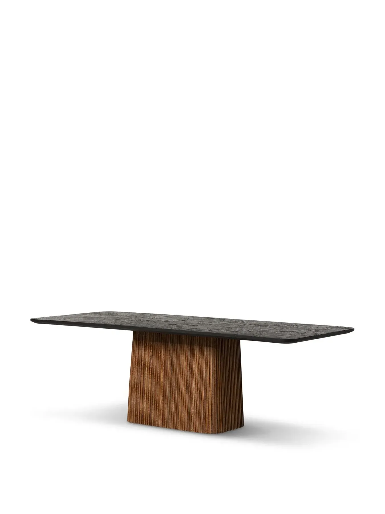8-Seater Pedestal Dining Table - Brown, Teak Wood image