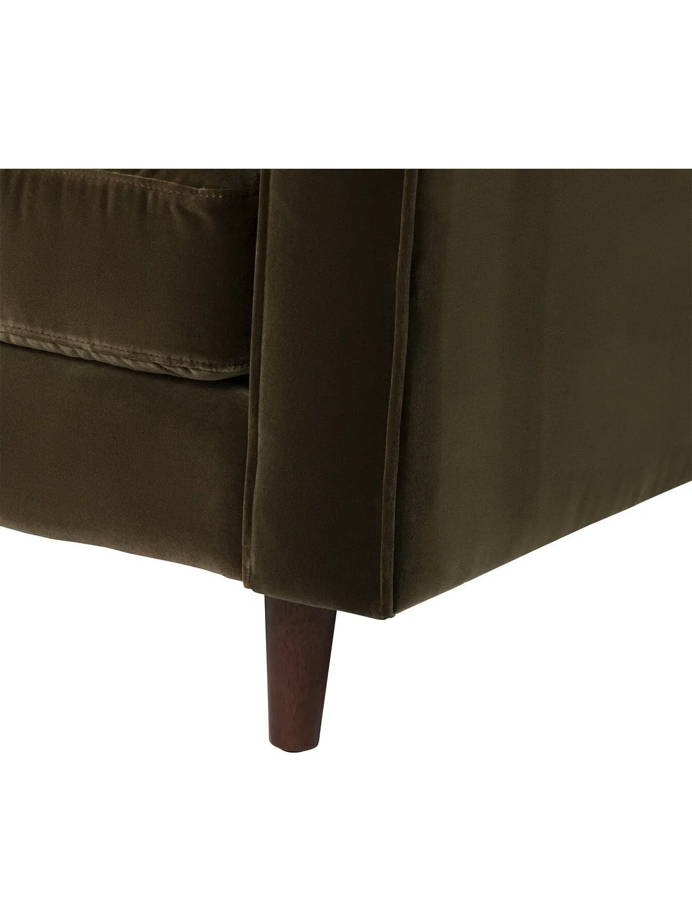 Armchair with Bolster Cushions - Green, Velvet