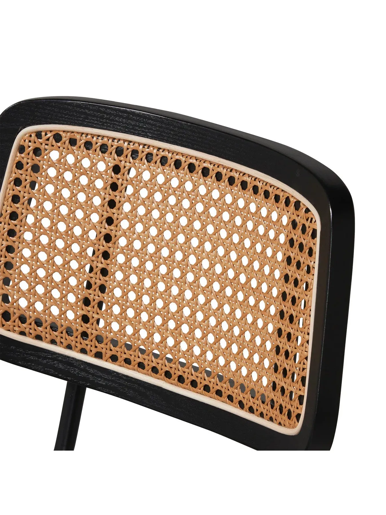 Bar Stool - Black, Rattan