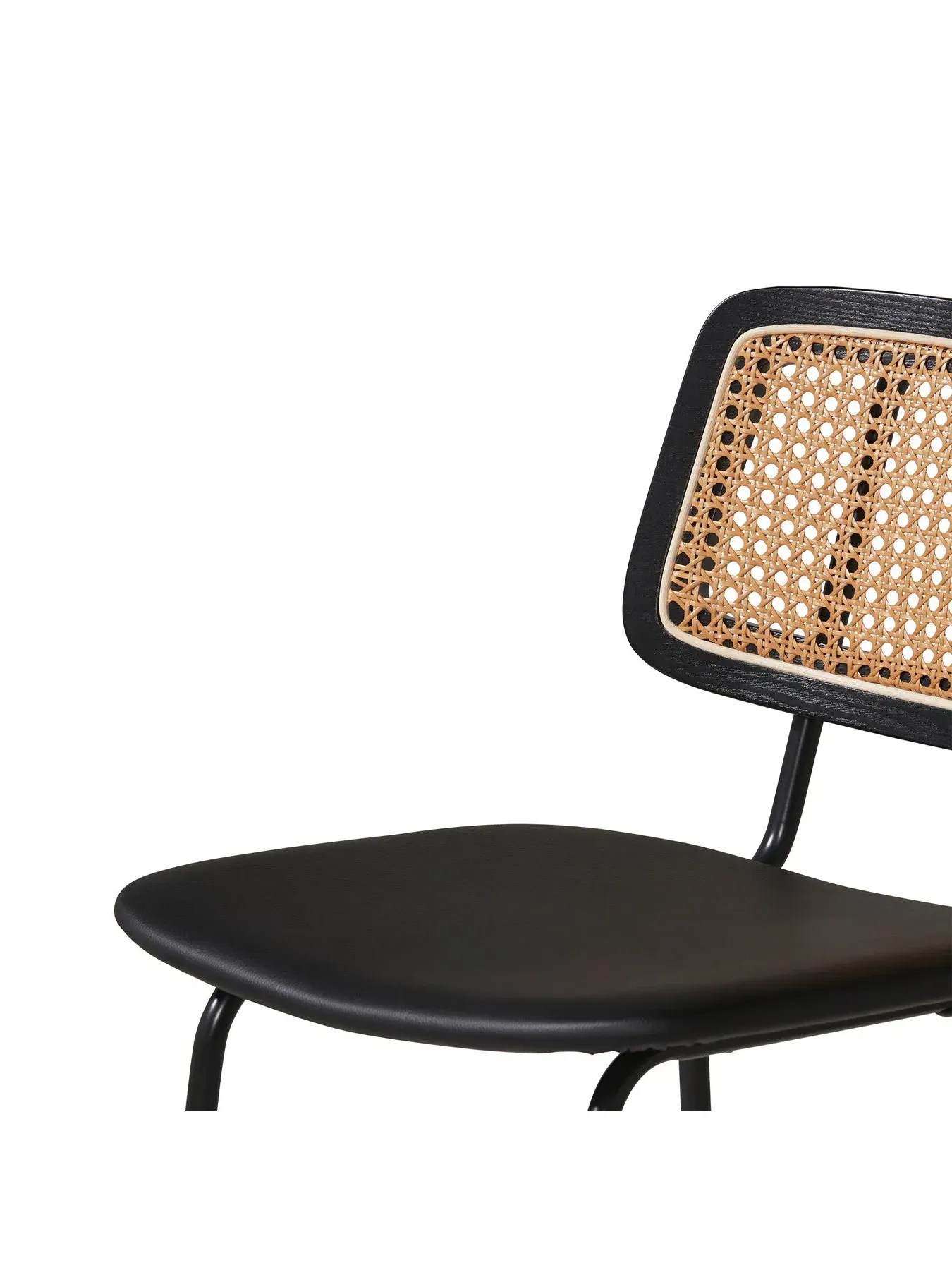 Bar Stool - Black, Rattan