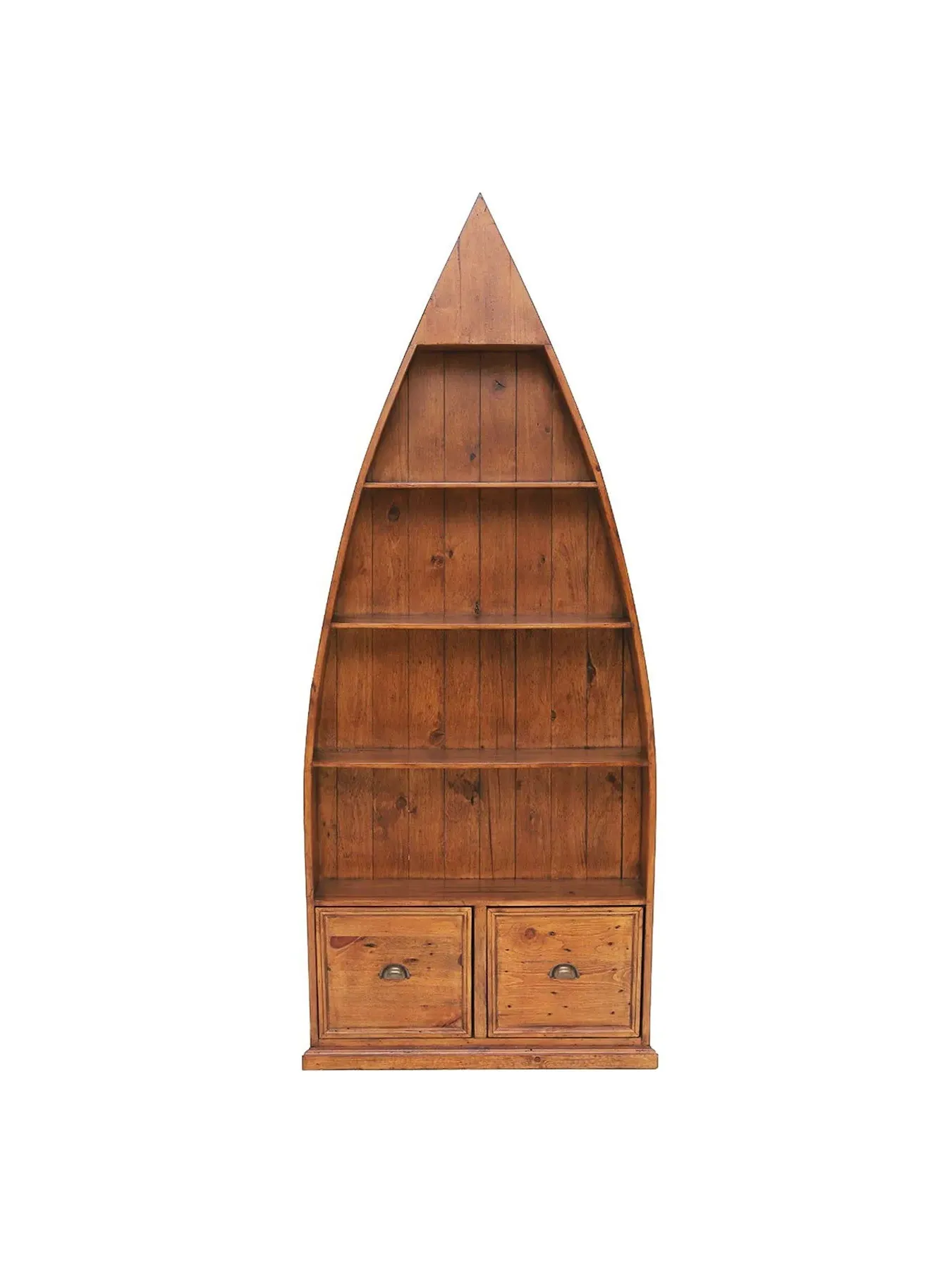 Boat Bookcase Reclaimed Wood - Pine