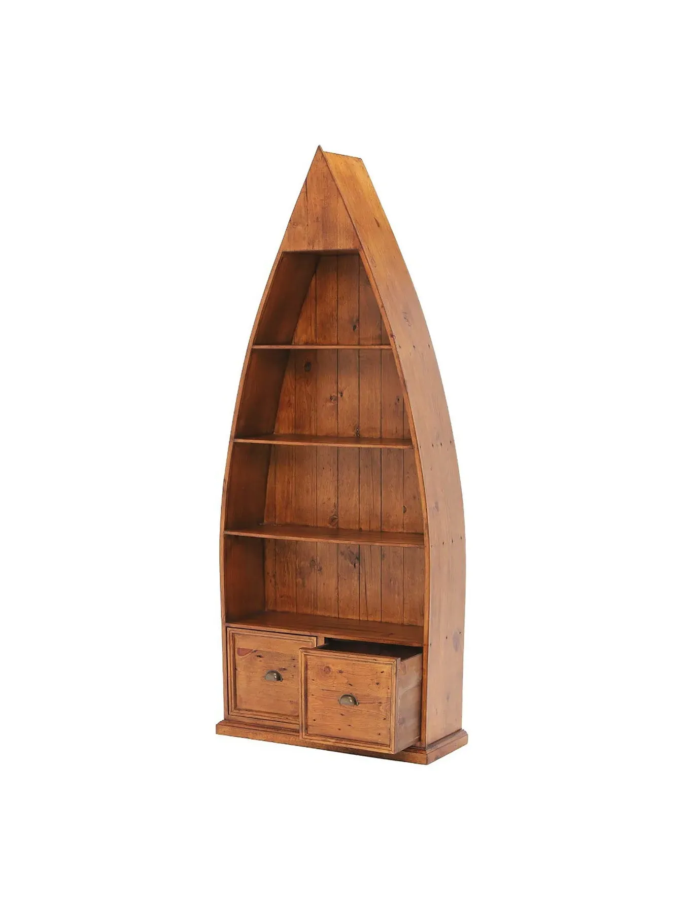 Boat Bookcase Reclaimed Wood - Pine