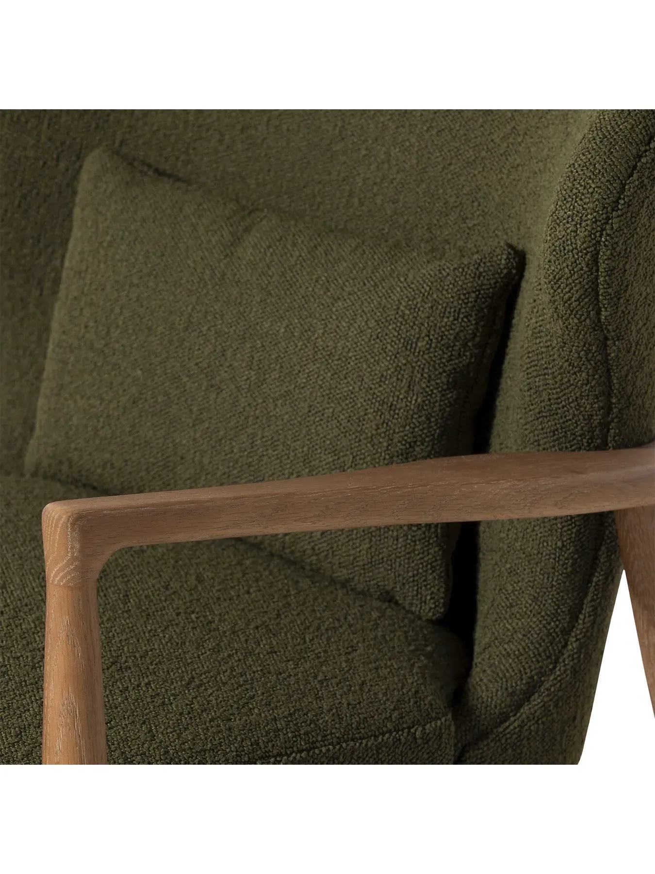 Boucle Armchair - Green, Fabric