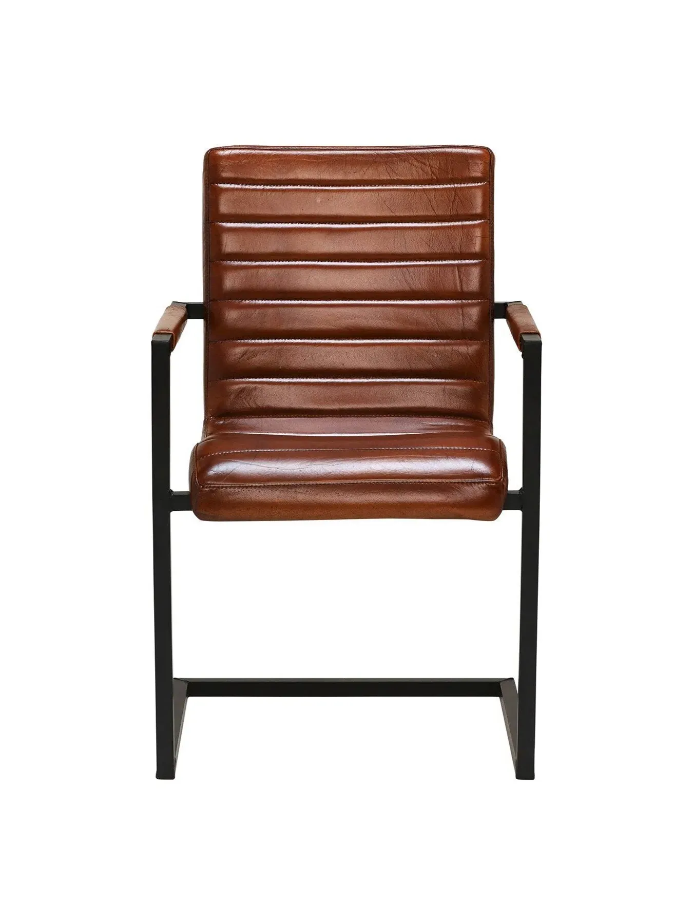 Buffalo Dining Chair - Brown, Leather