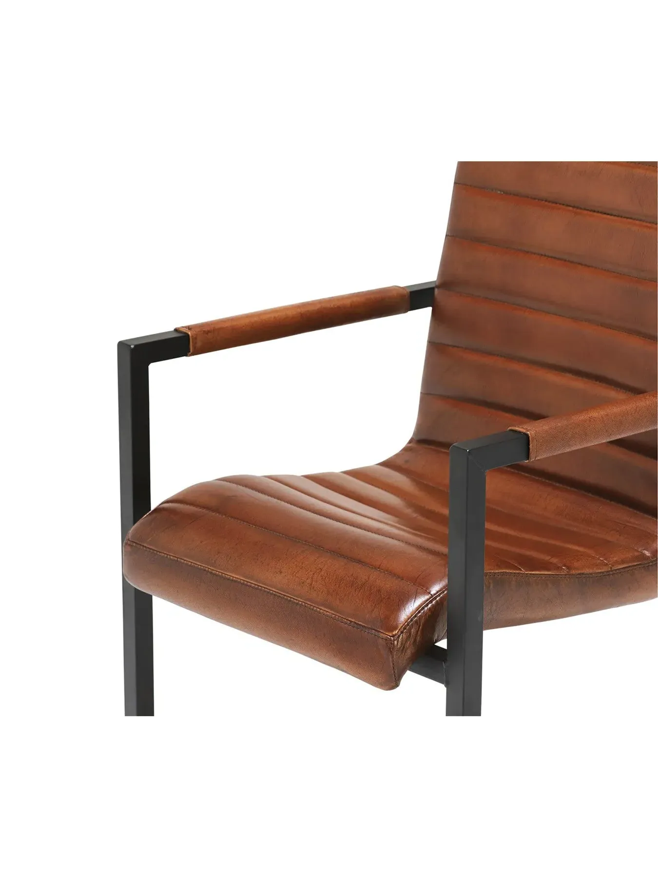Buffalo Dining Chair - Brown, Leather