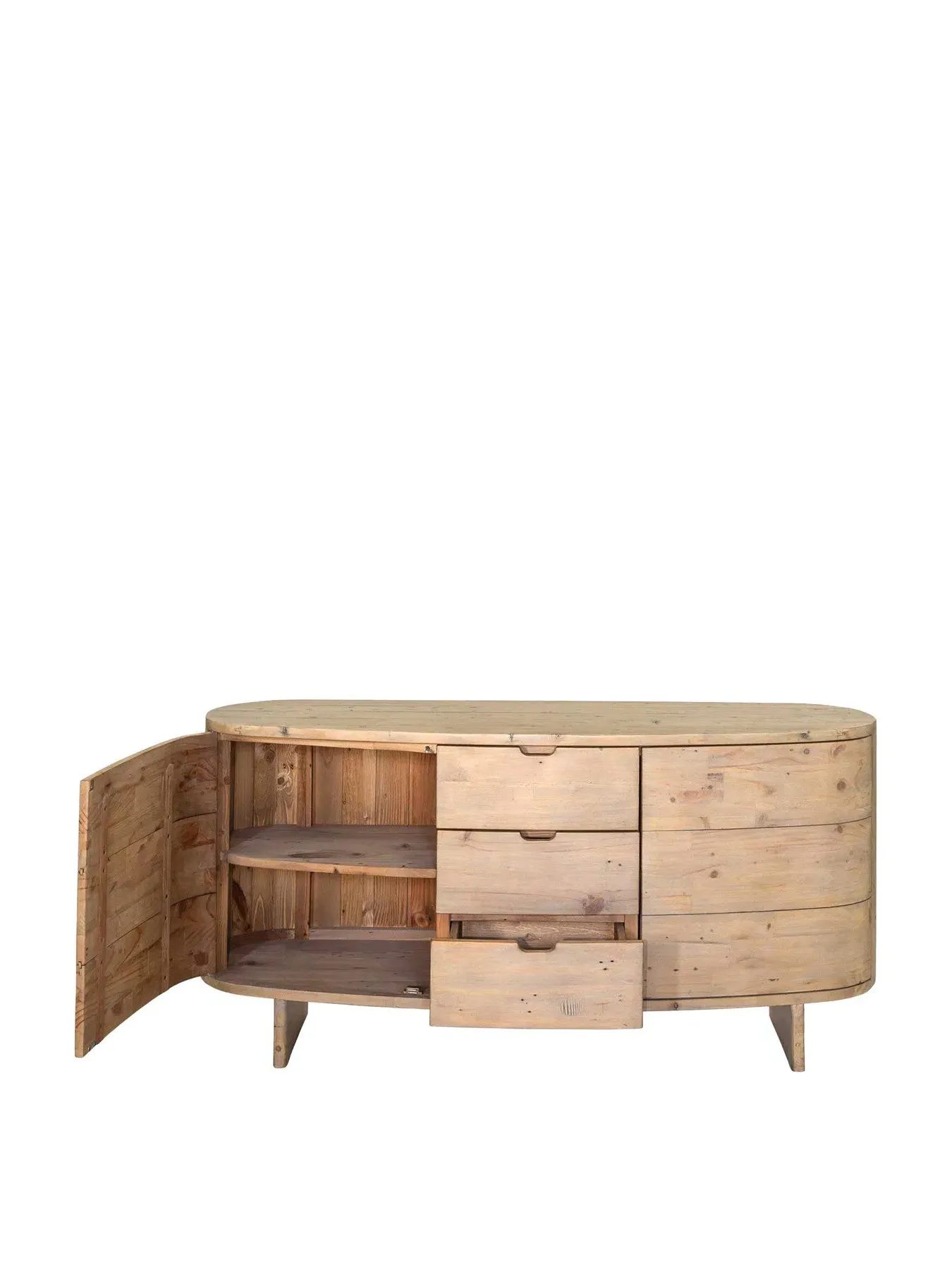 Buffet Cabinet with 2 Cupboards 3 Doors - Brown