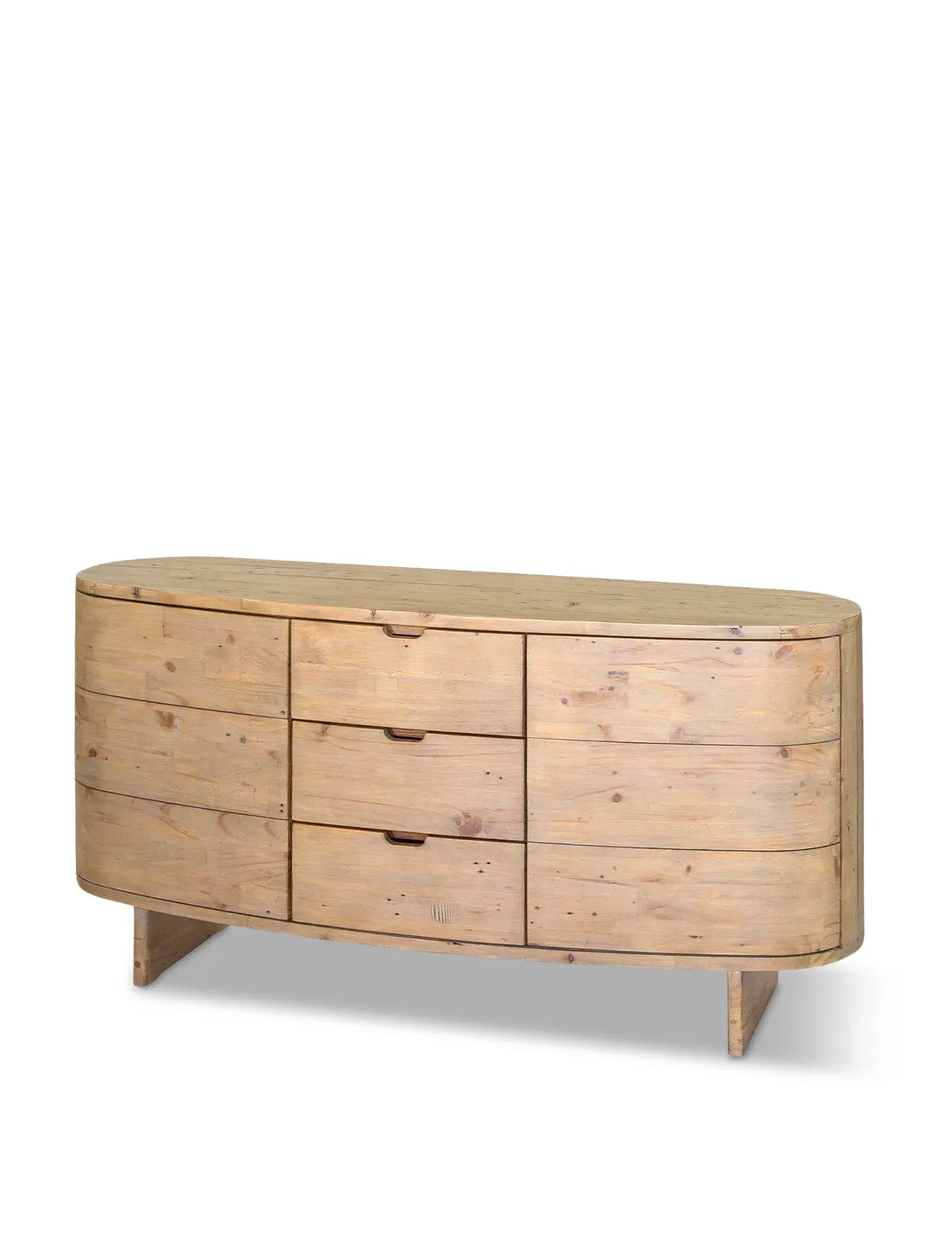 Buffet Cabinet with 2 Cupboards 3 Doors - Brown image
