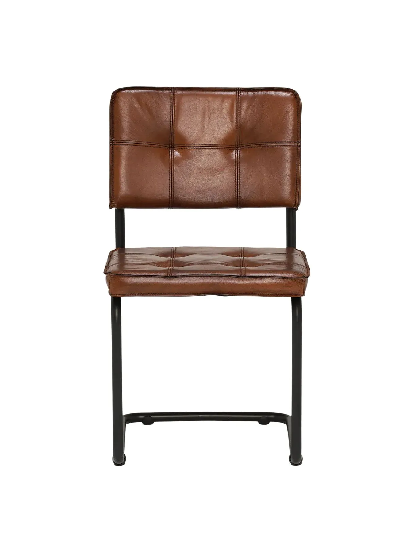 Byron Dining Chair - Brown, Leather