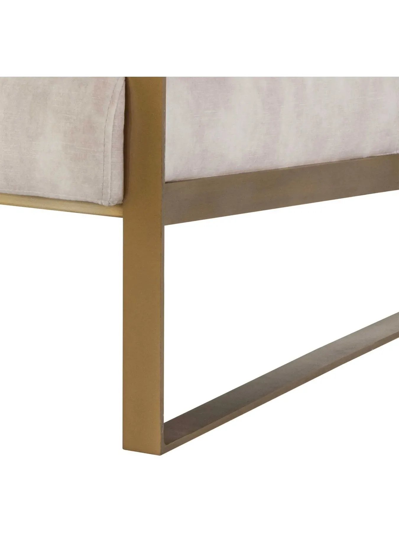 Club Armchair with Metal Legs - Neutral, Fabric