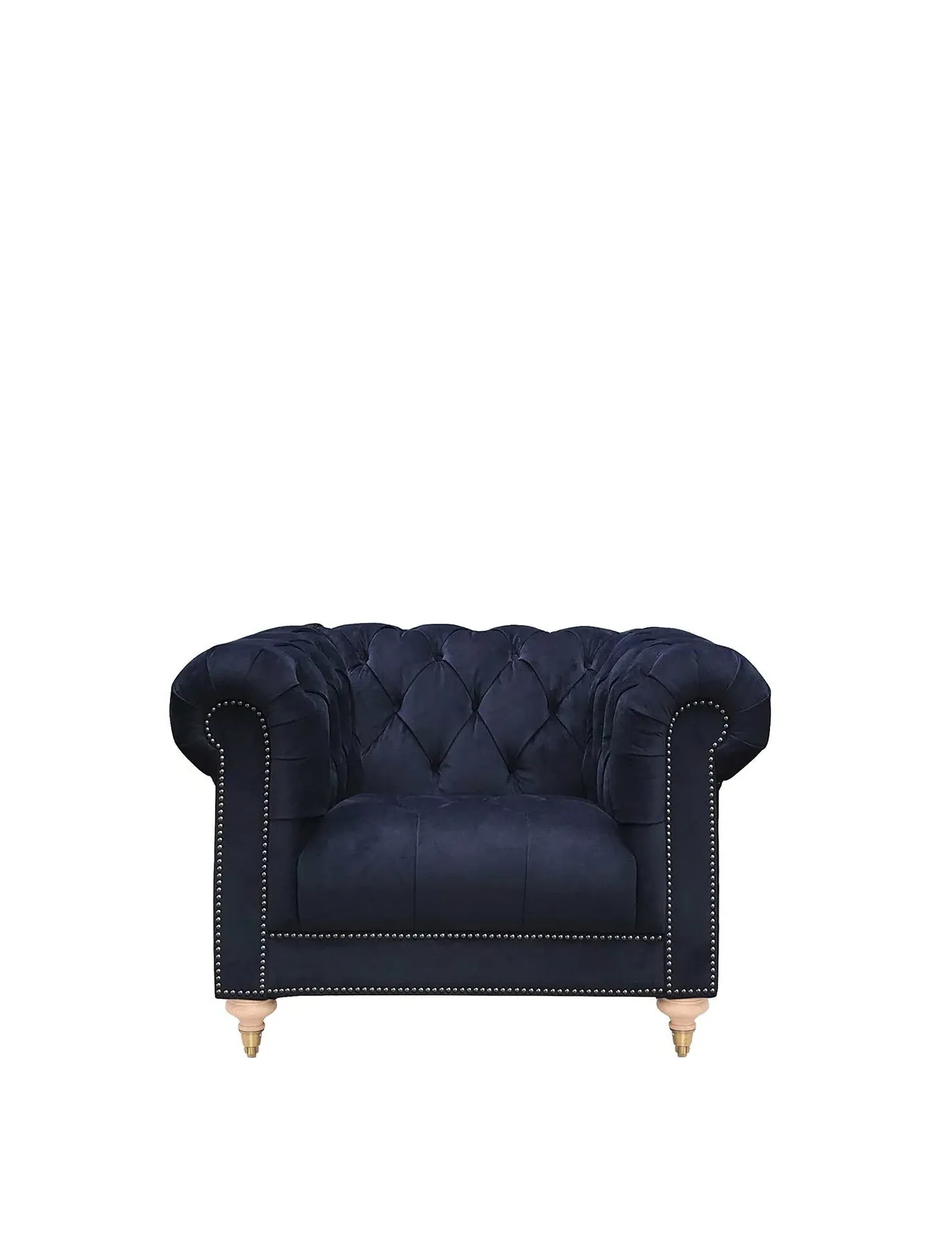 Club Chair - Blue, Velvet