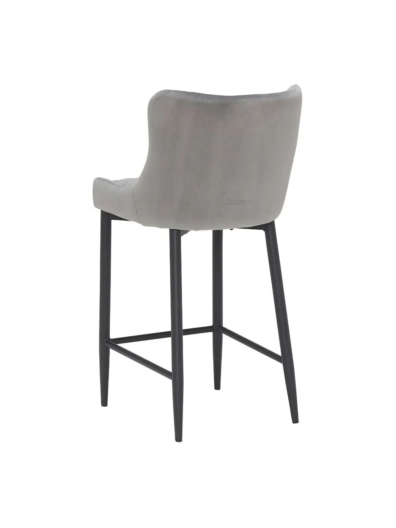 Counter Stool - Dark Grey, Velvet