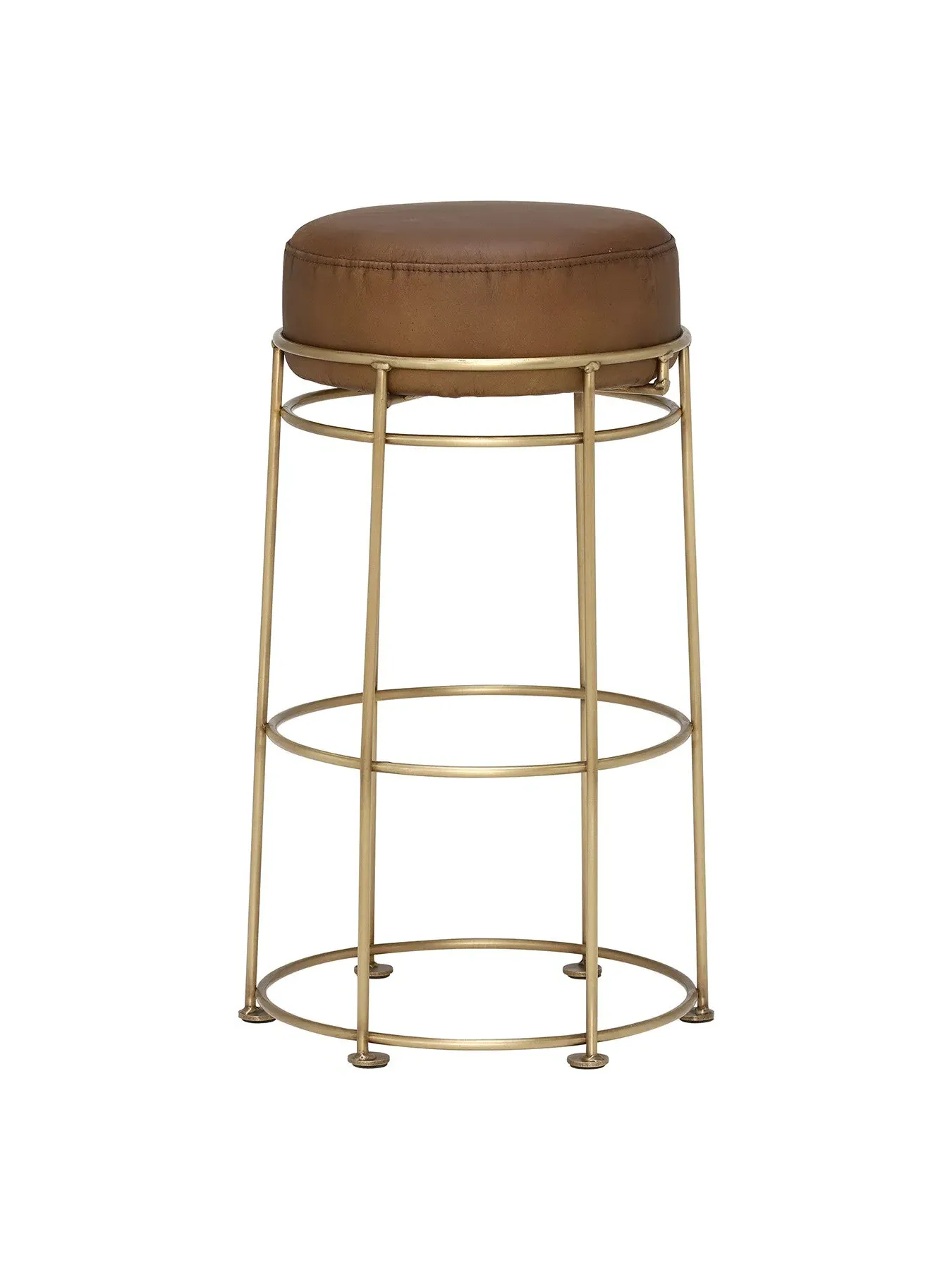 Counter Stool - Light Olive, Brass