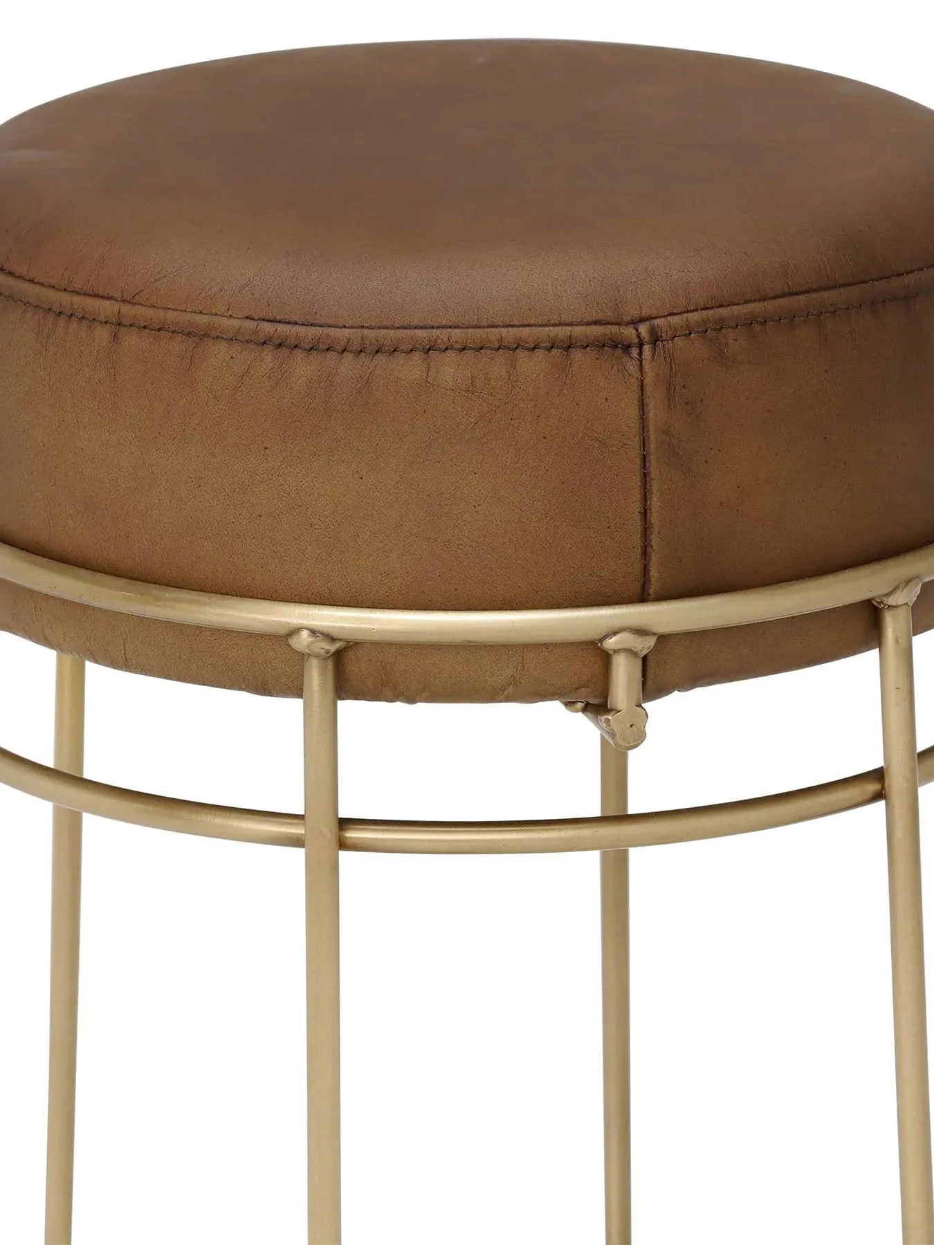 Counter Stool - Light Olive, Brass