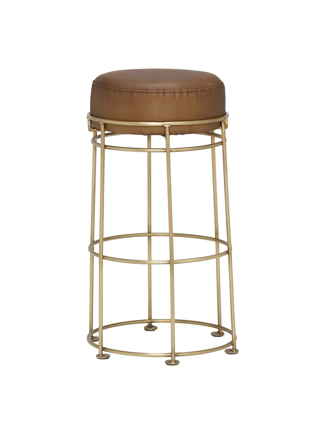 Counter Stool - Light Olive, Brass