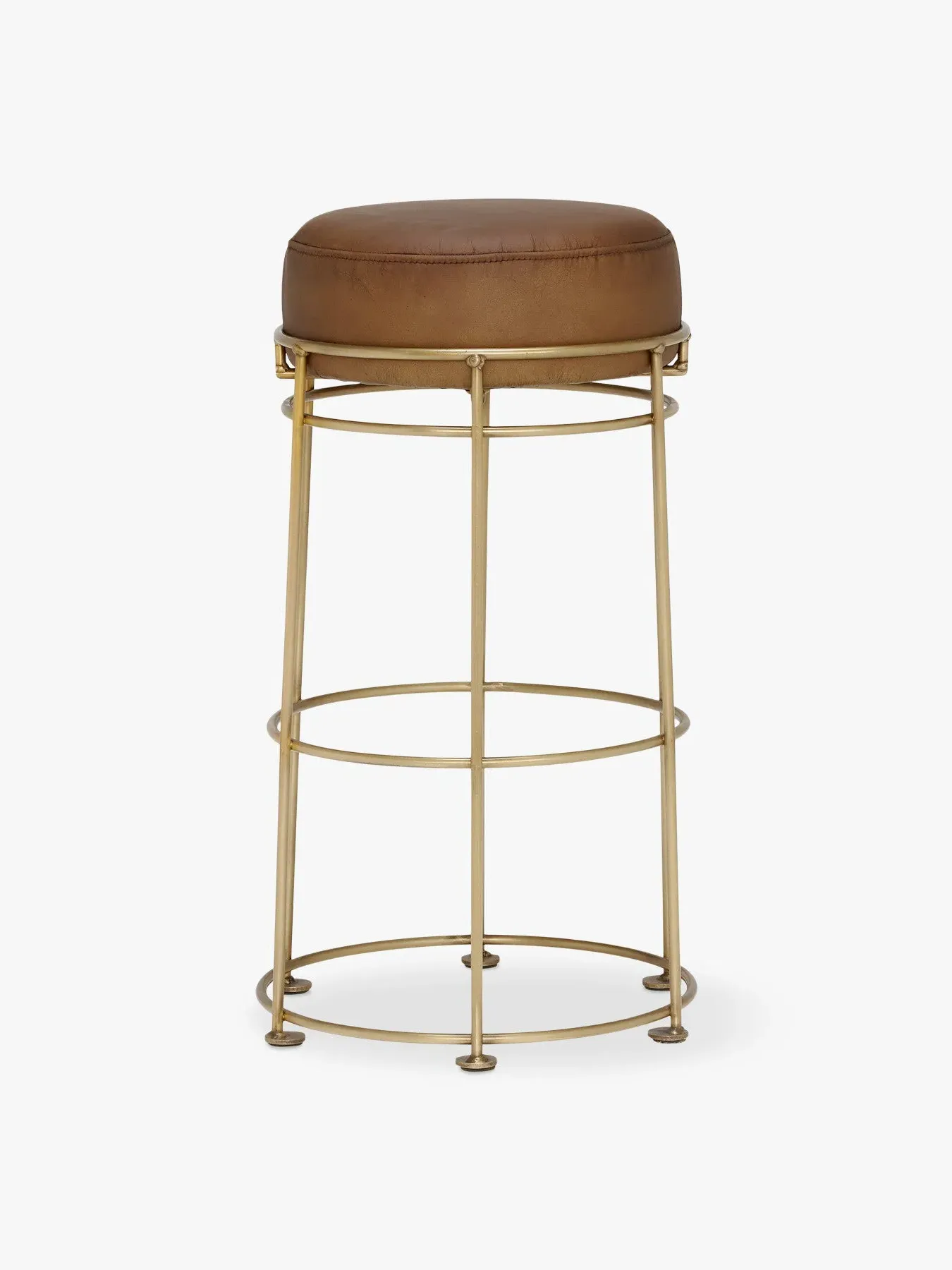 Counter Stool - Light Olive, Brass
