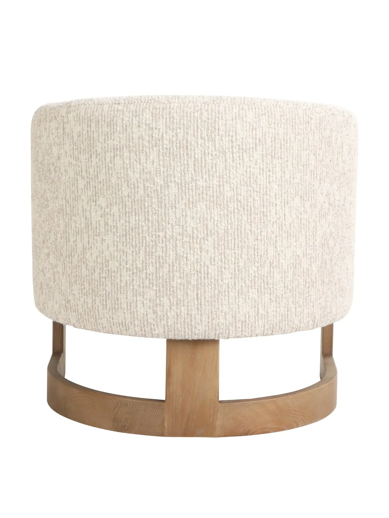 Curved Armchair - Cream, Fabric