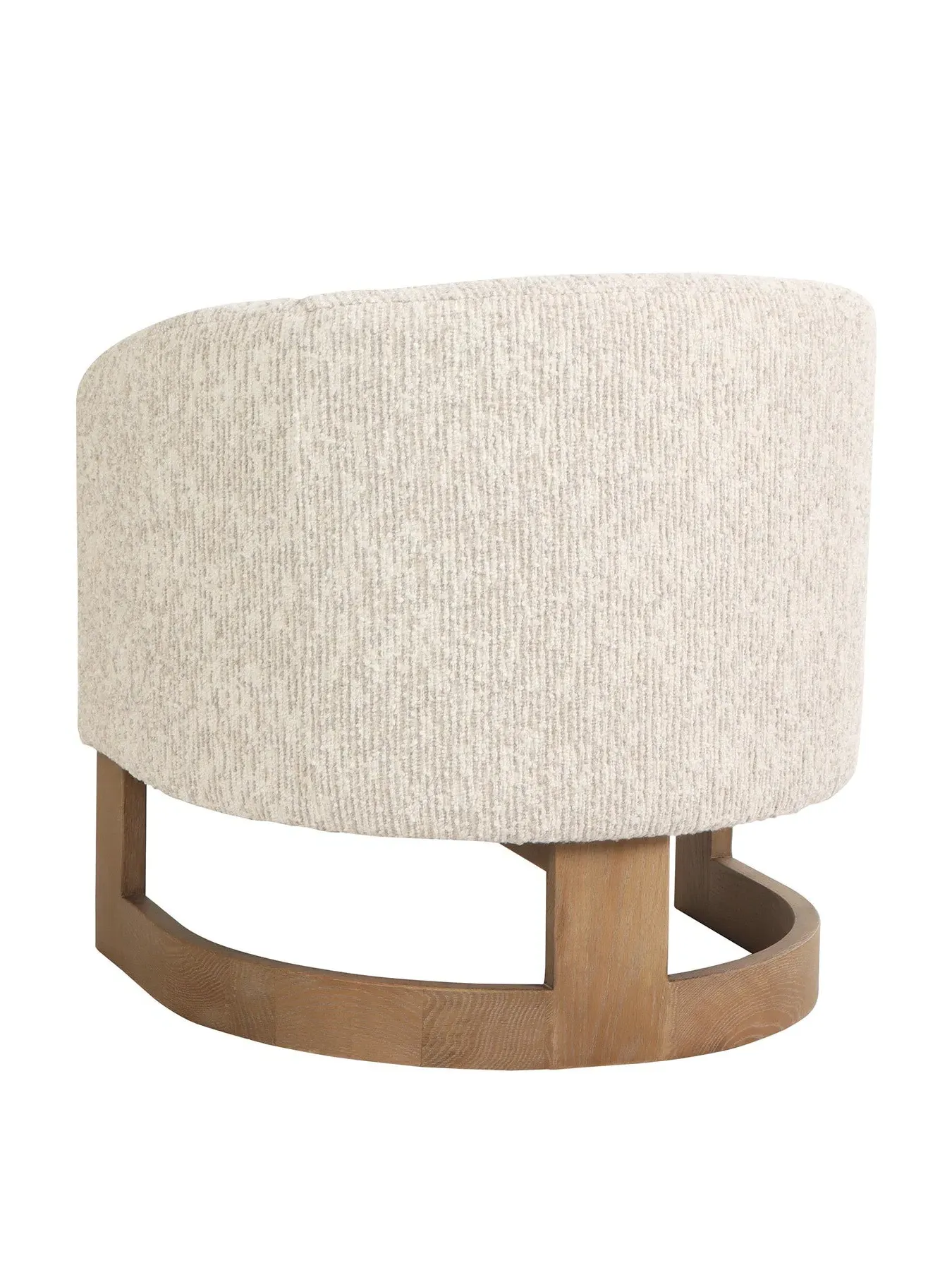 Curved Armchair - Cream, Fabric