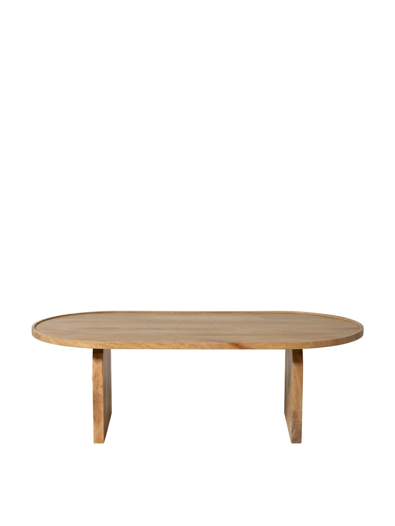 Curved Coffee Table - Neutral, Natural Wood