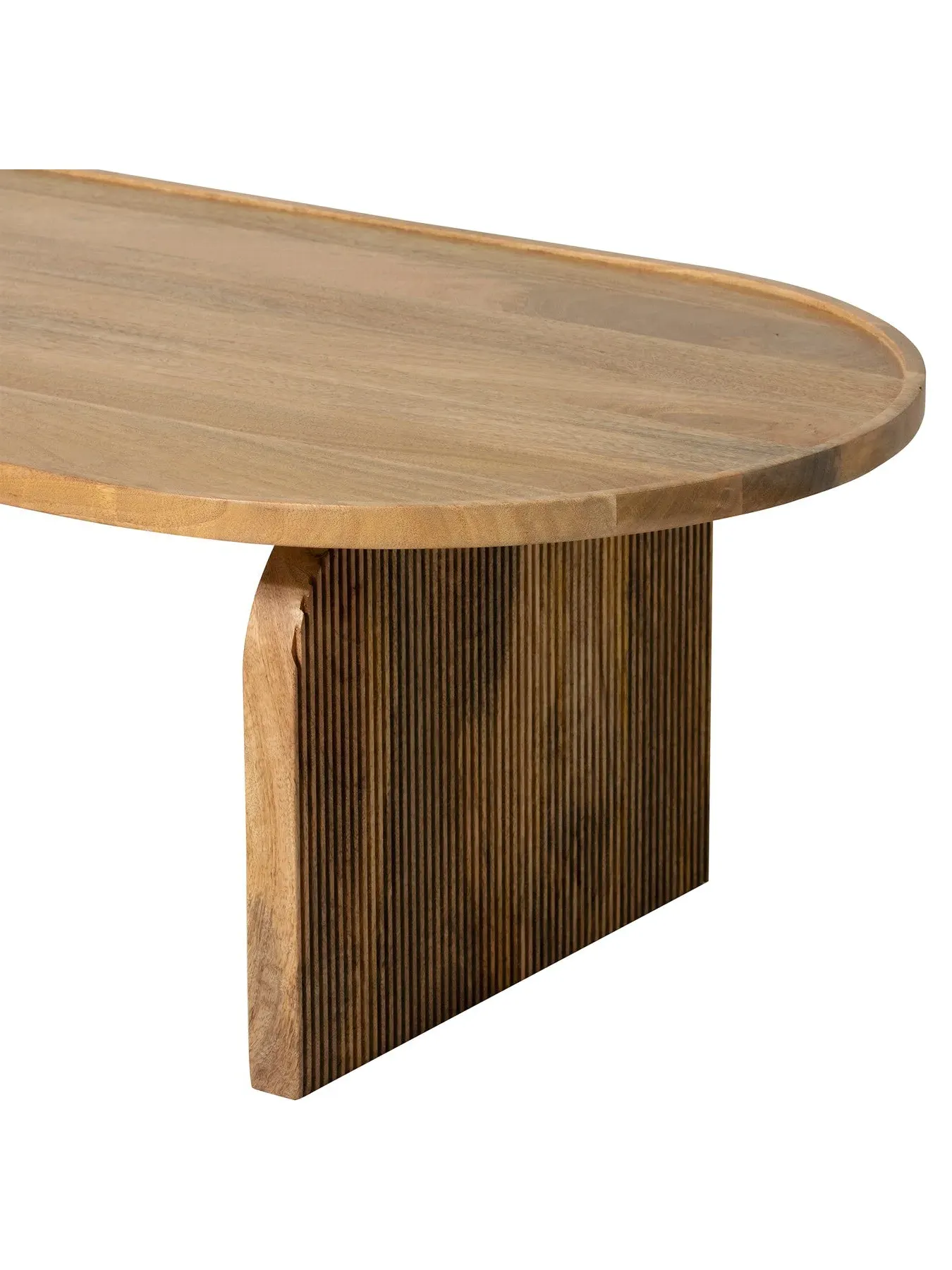 Curved Coffee Table - Neutral, Natural Wood