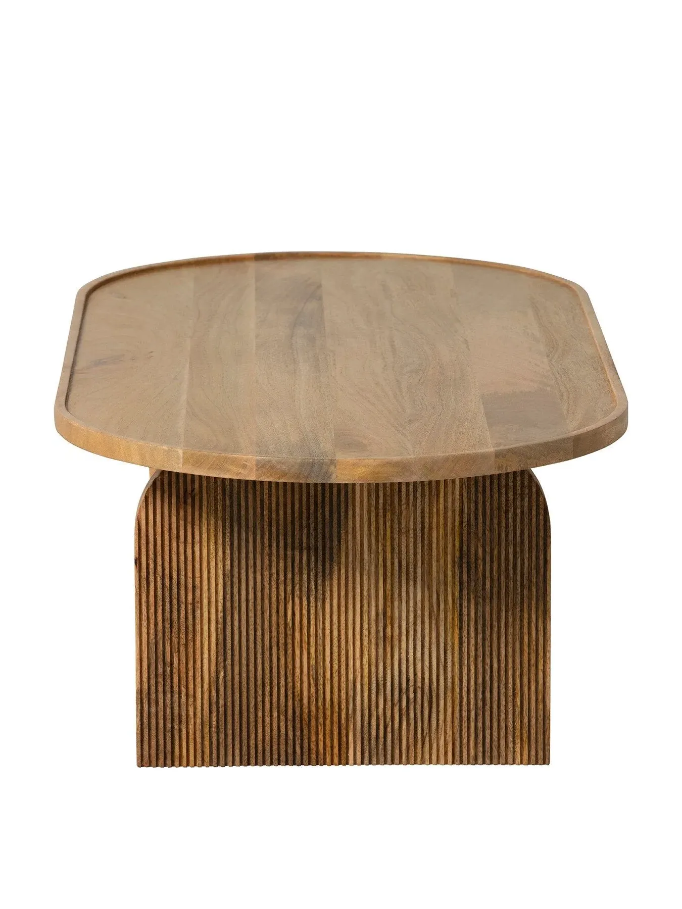 Curved Coffee Table - Neutral, Natural Wood