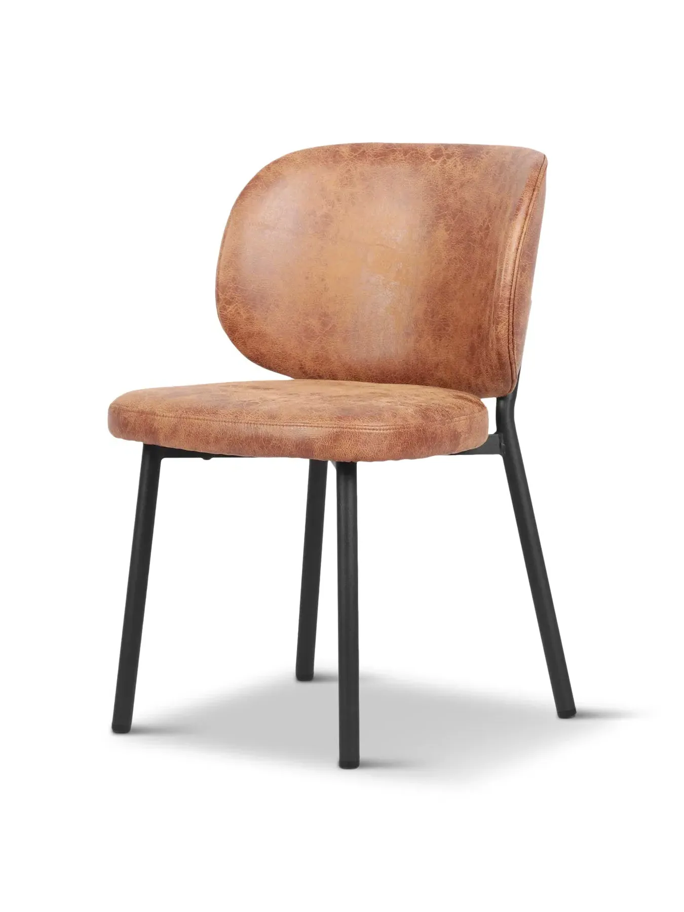 Curved Dining Chair - Tan, Fabric image
