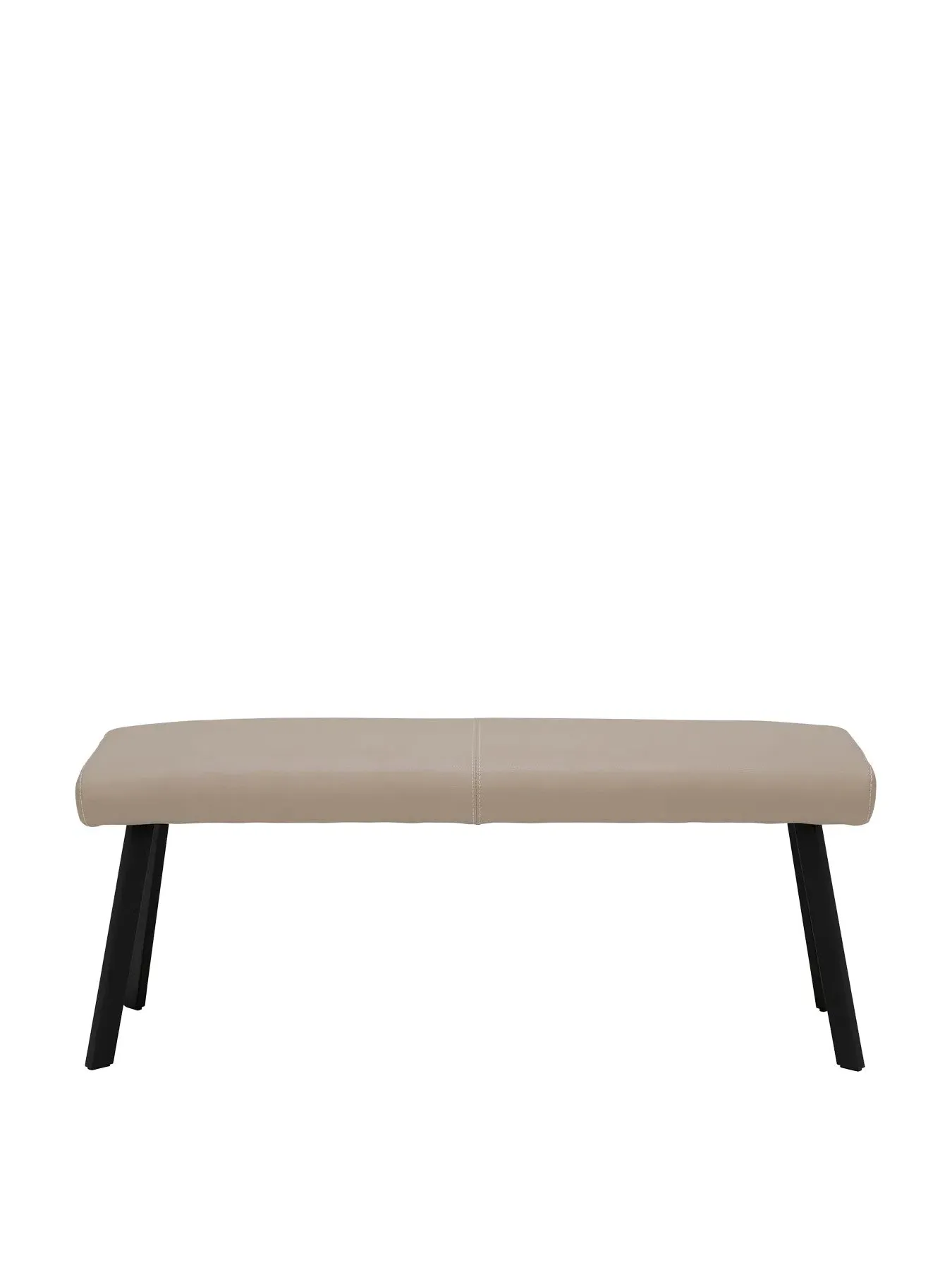 Dining Bench with Foam Seat - Taupe, Leather