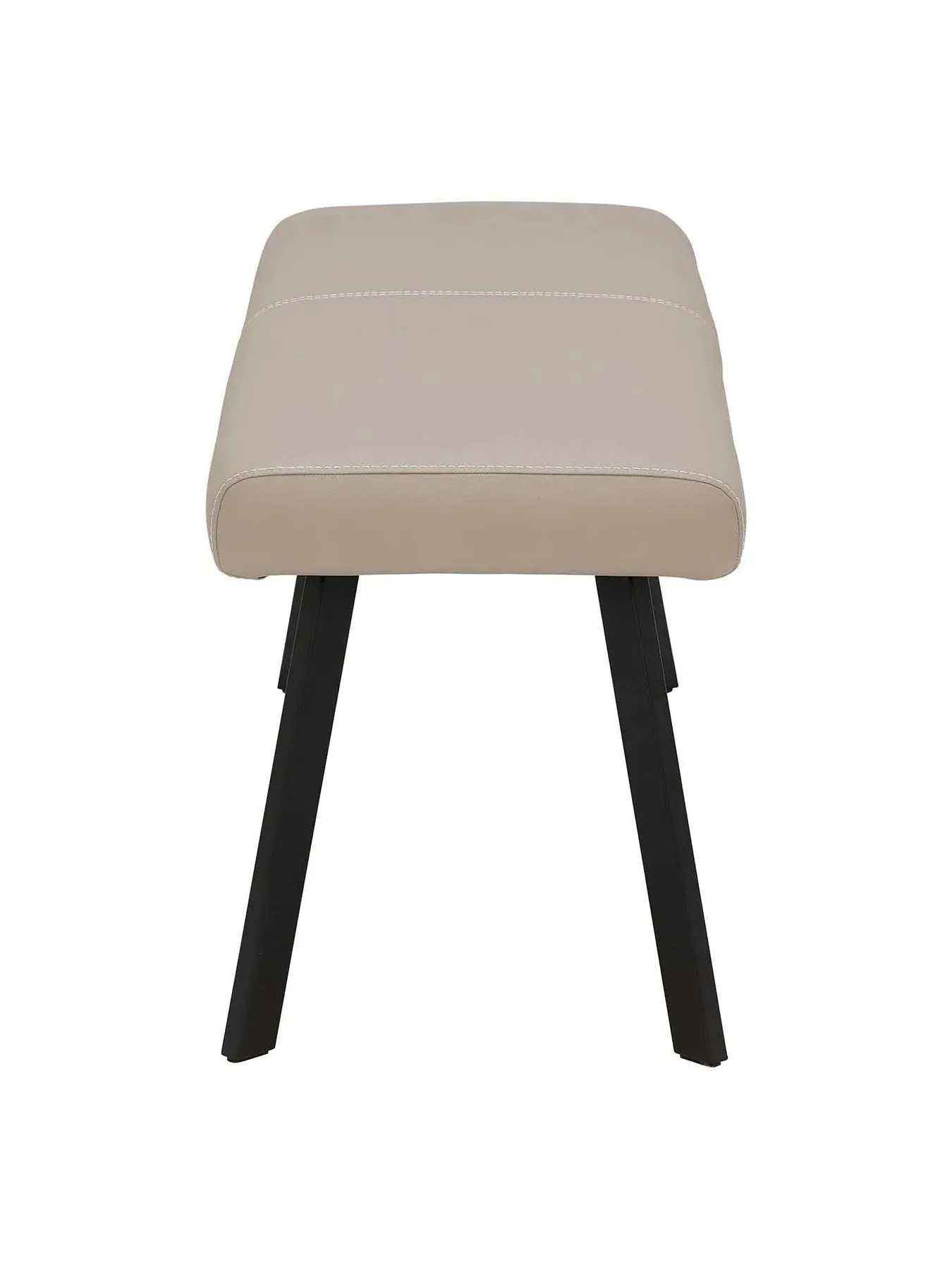 Dining Bench with Foam Seat - Taupe, Leather