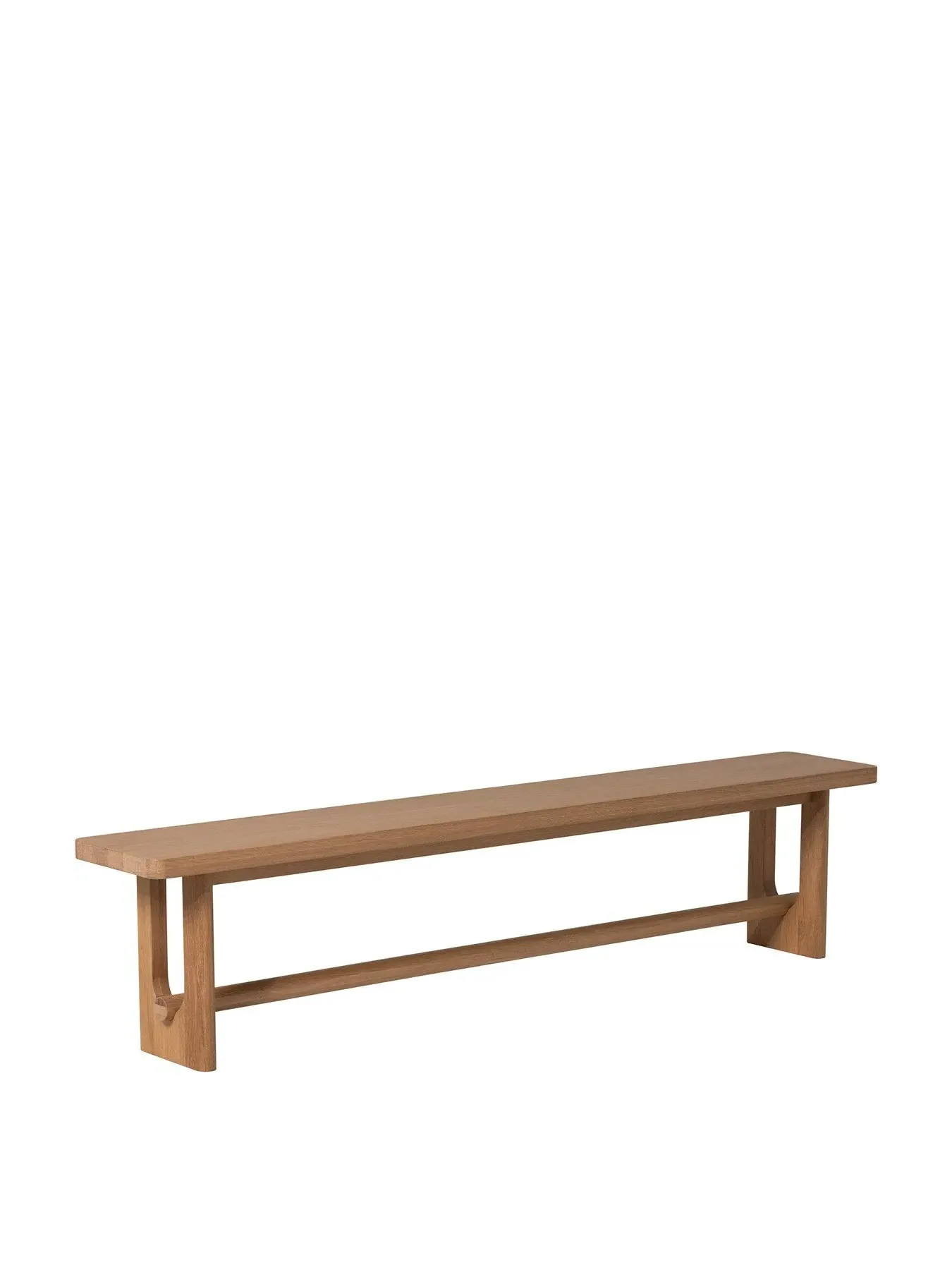 Dining Bench with Round Bar Detail - Neutral, Oak