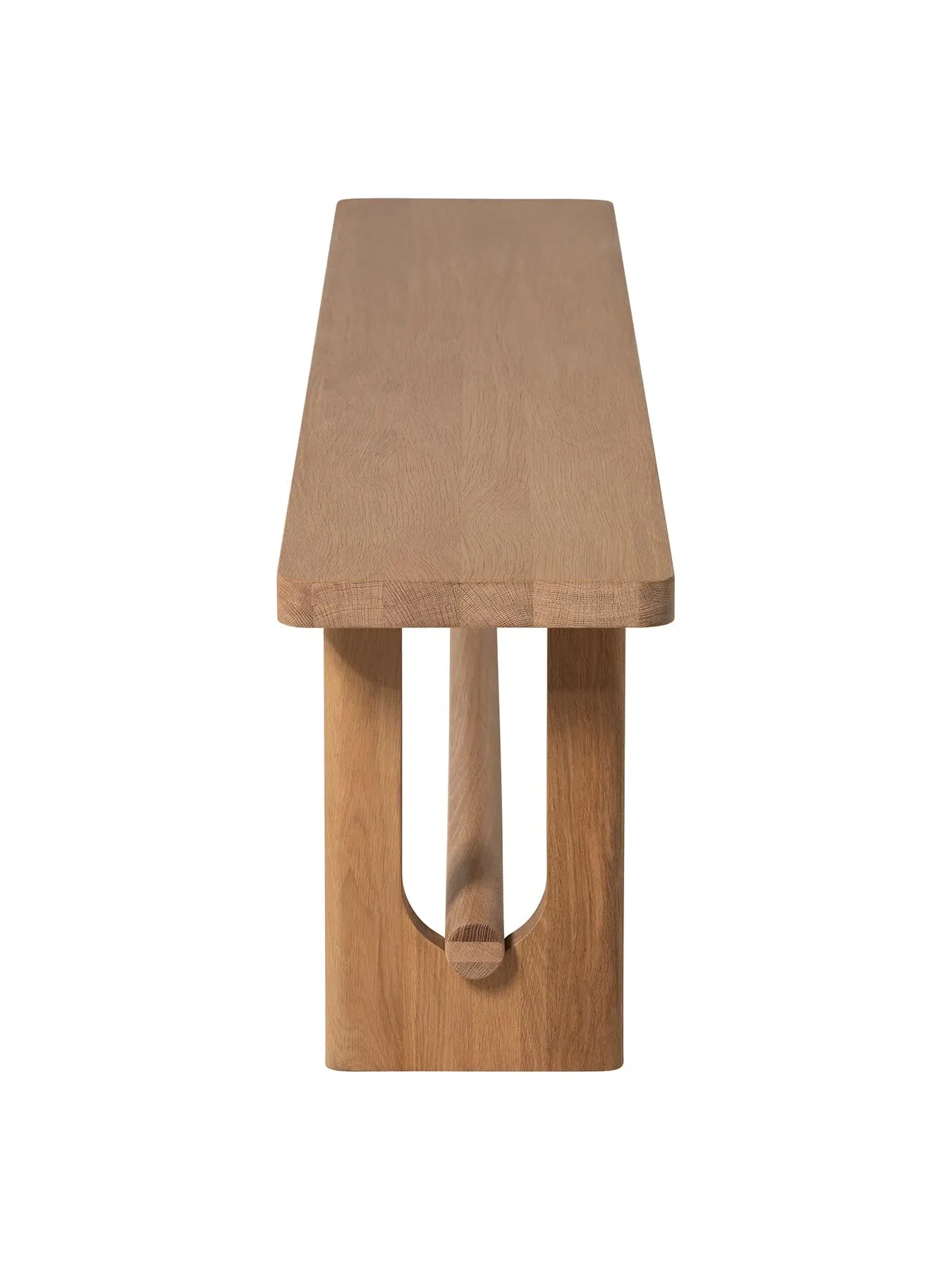 Dining Bench with Round Bar Detail - Neutral, Oak